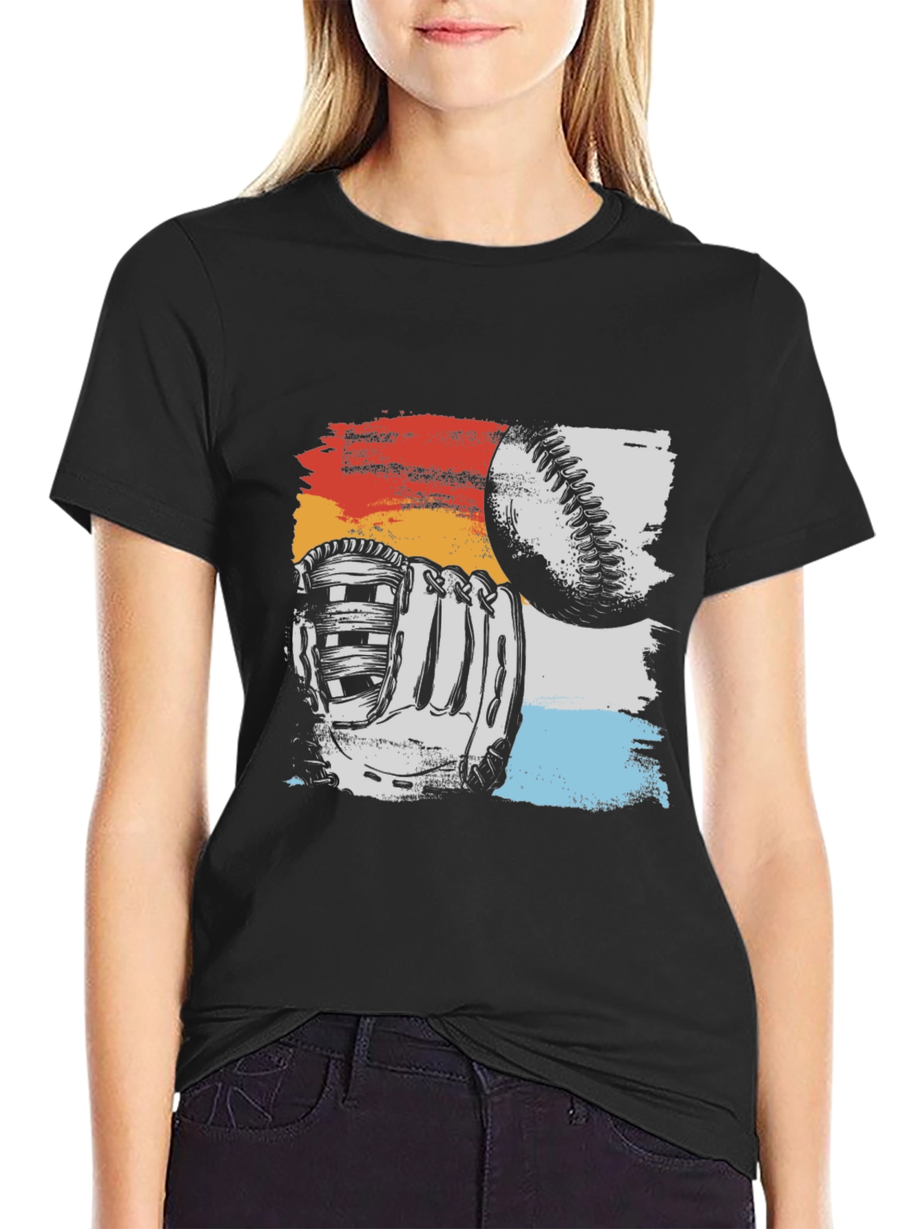 Baseball Glove & Ball Graphic T-Shirt