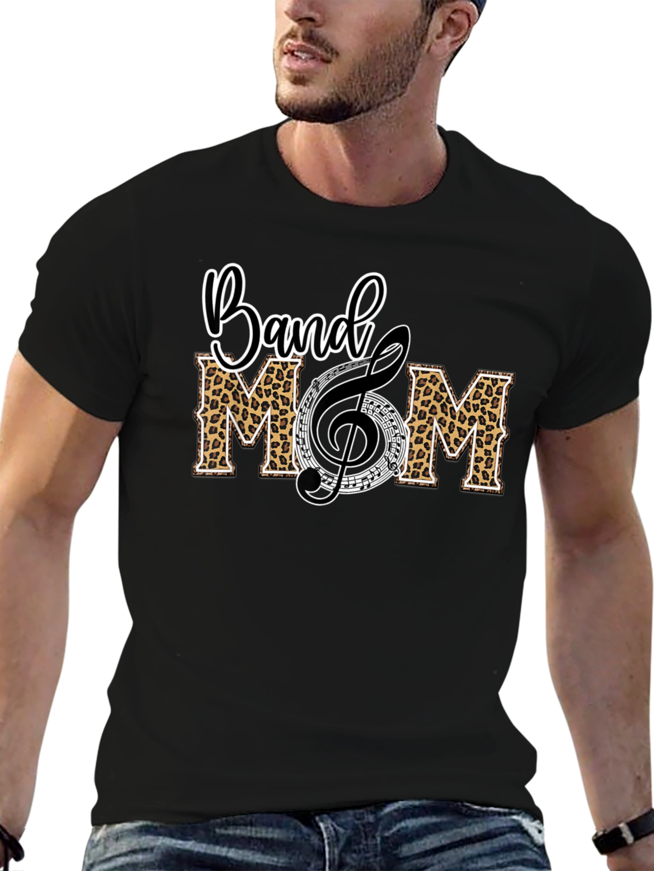 Band Mom Leopard Print T-Shirt