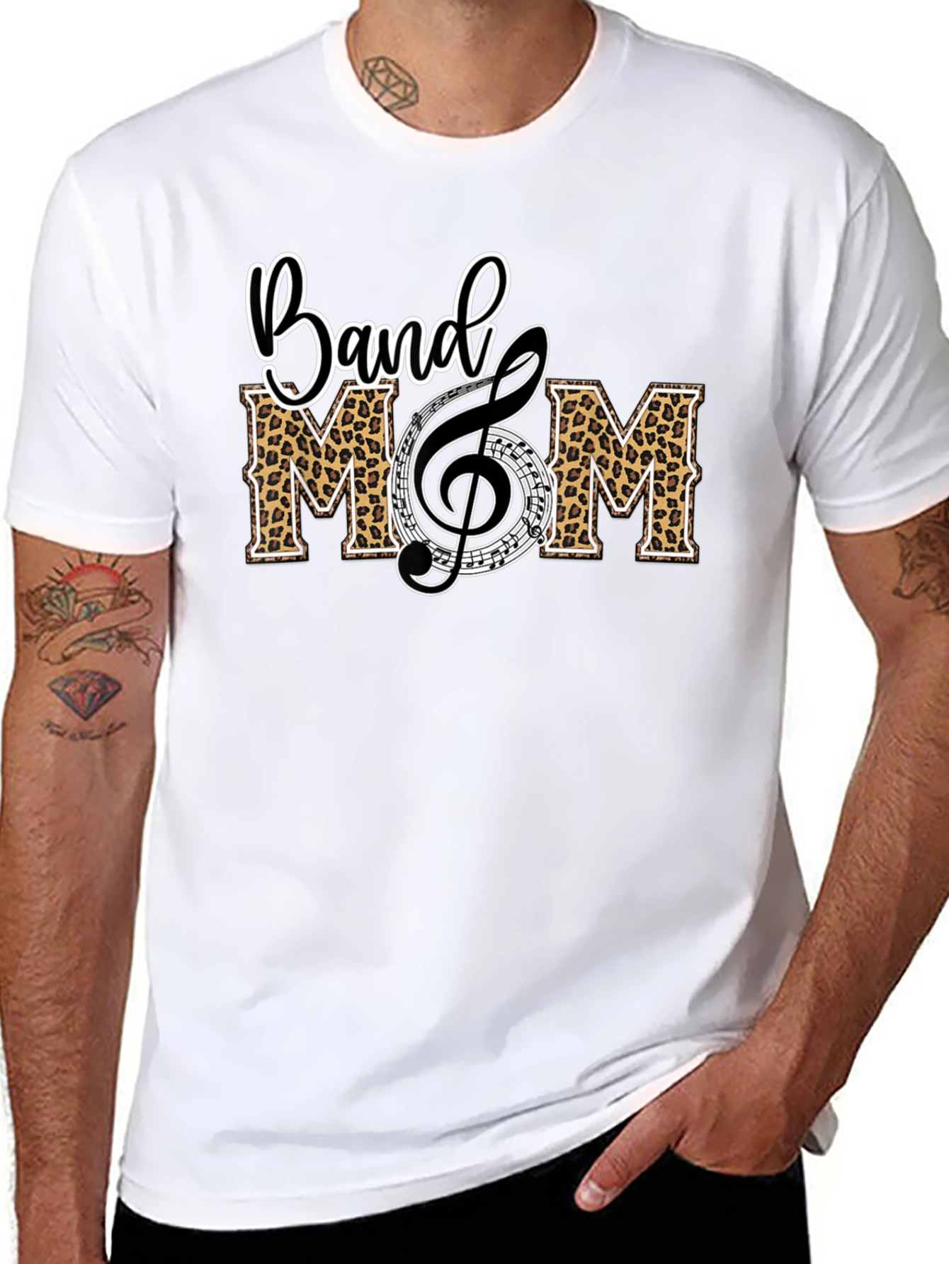 Band Mom Leopard Print T-Shirt