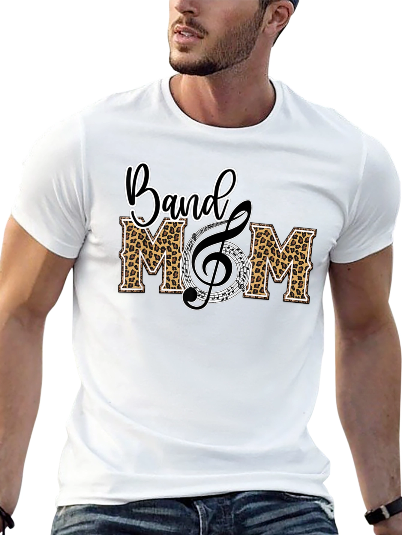 Band Mom Leopard Print T-Shirt