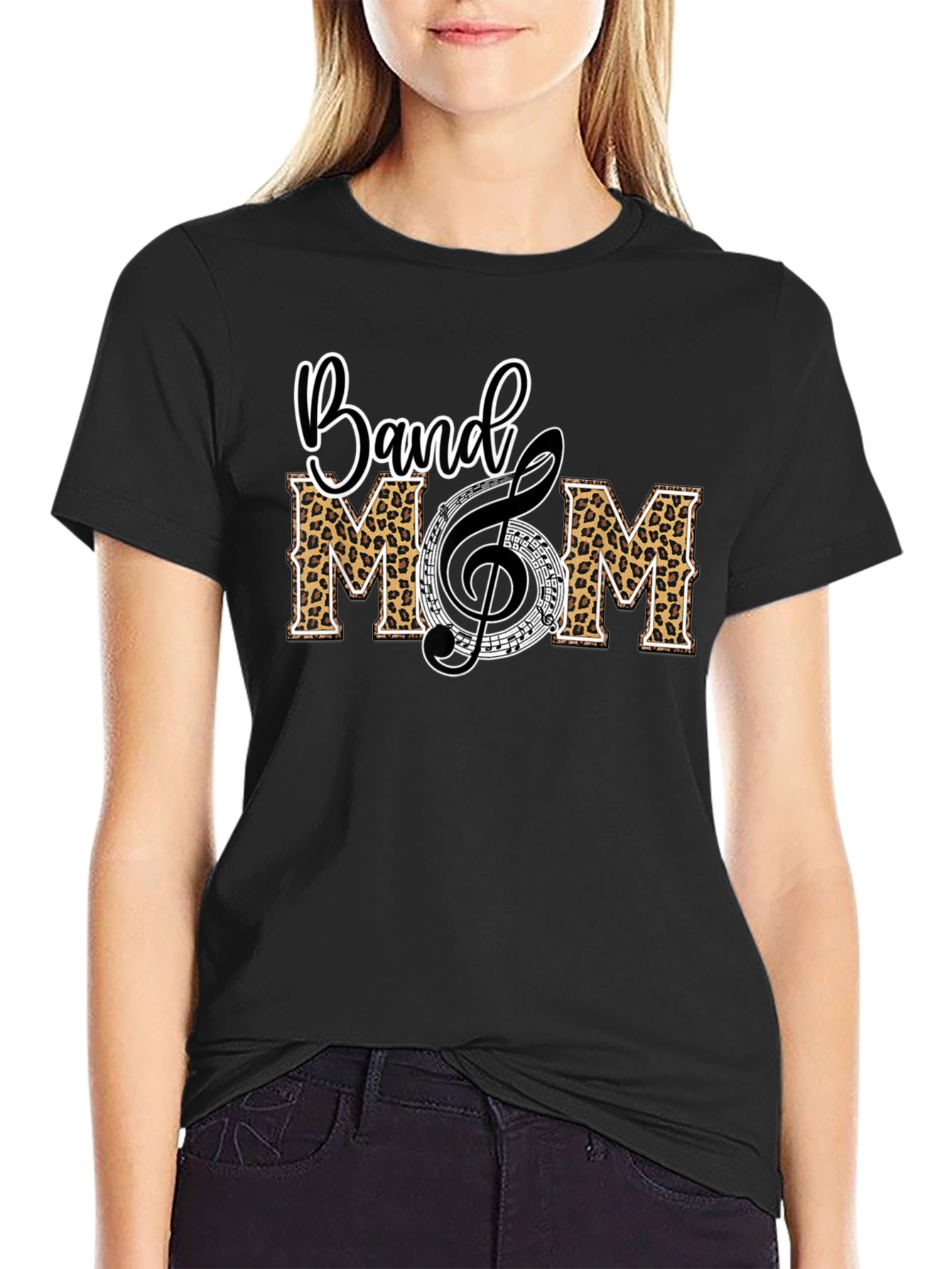 Band Mom Leopard Print T-Shirt