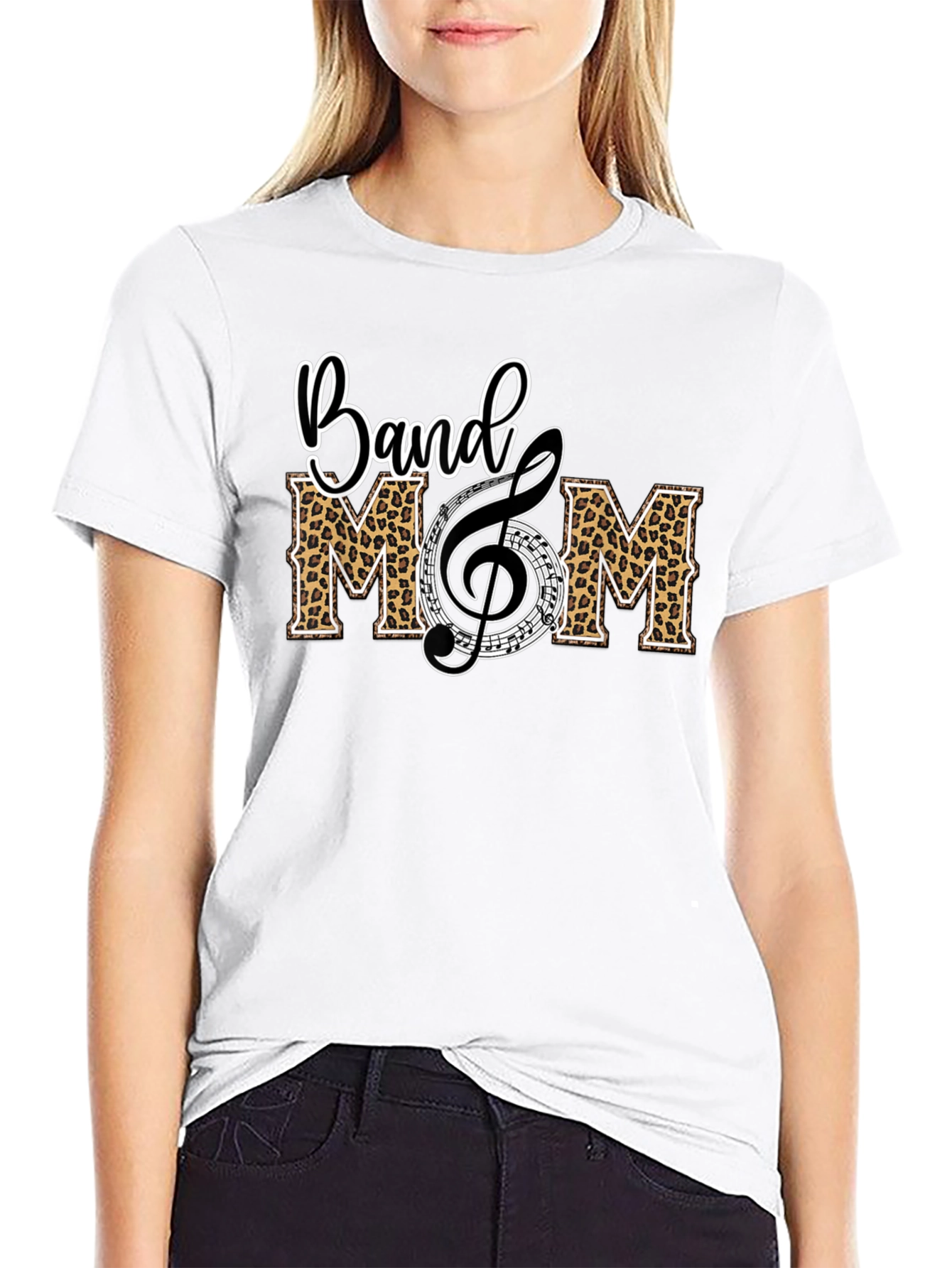Band Mom Leopard Print T-Shirt