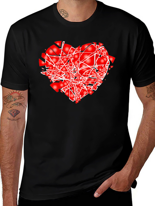 Shattered Heart Graphic Black T-Shirt