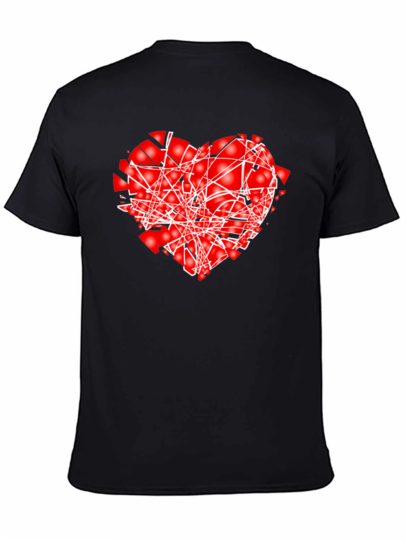 Shattered Heart Graphic Black T-Shirt