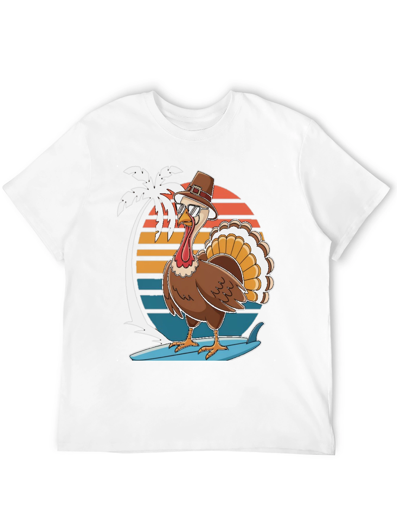Thanksgiving Surfing Turkey T-Shirt
