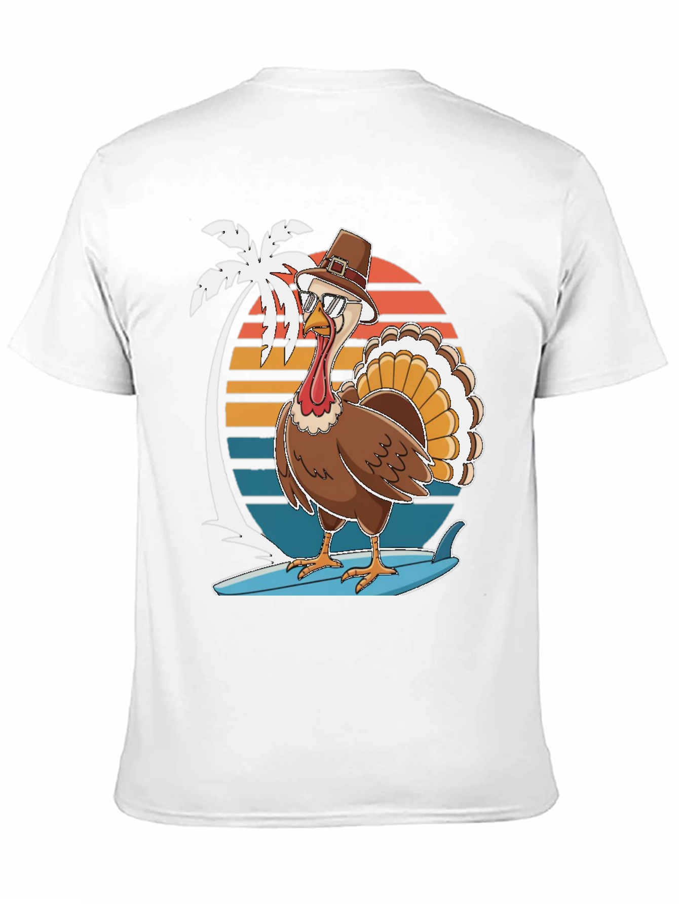 Thanksgiving Surfing Turkey T-Shirt