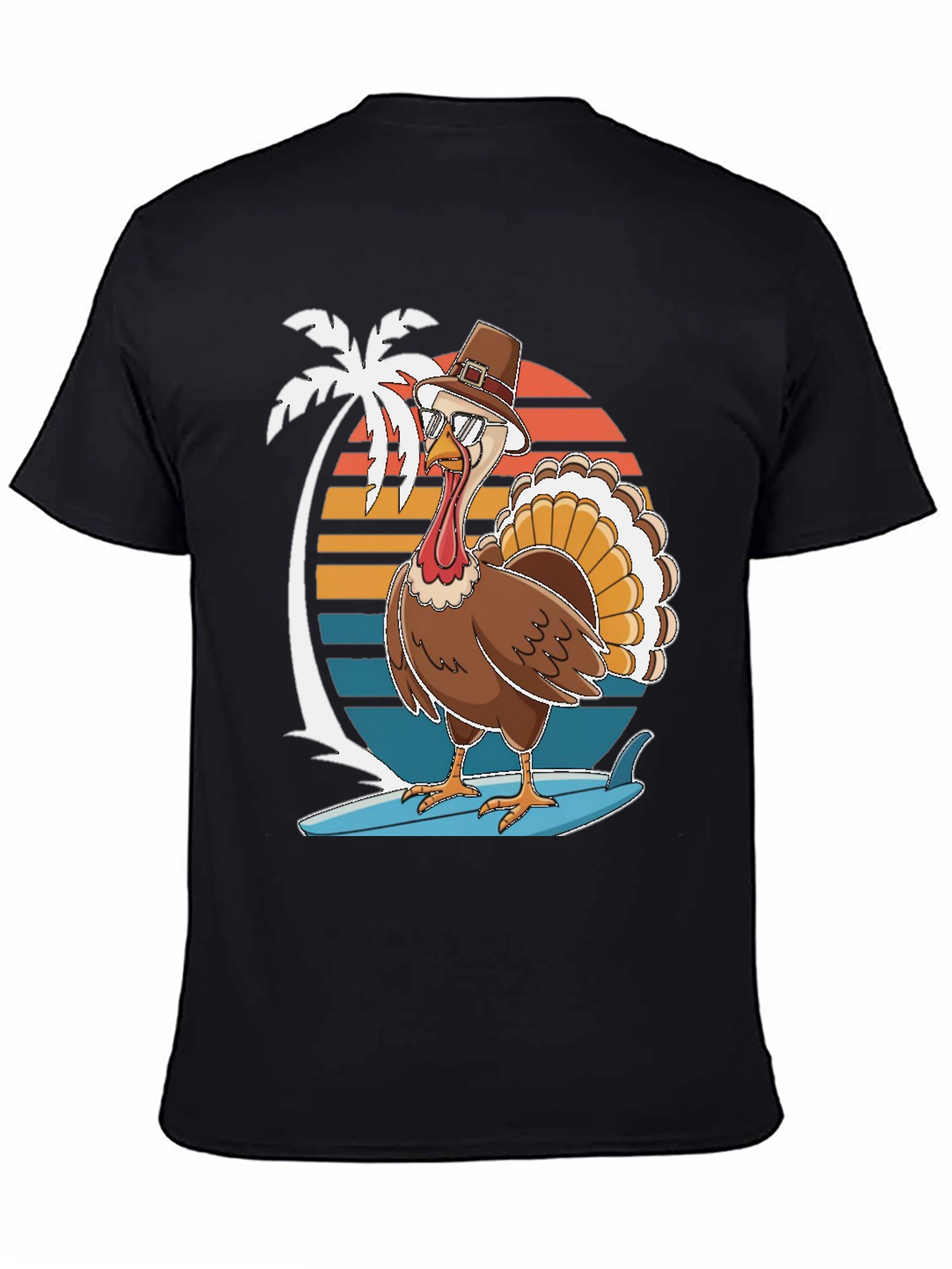 Thanksgiving Surfing Turkey T-Shirt
