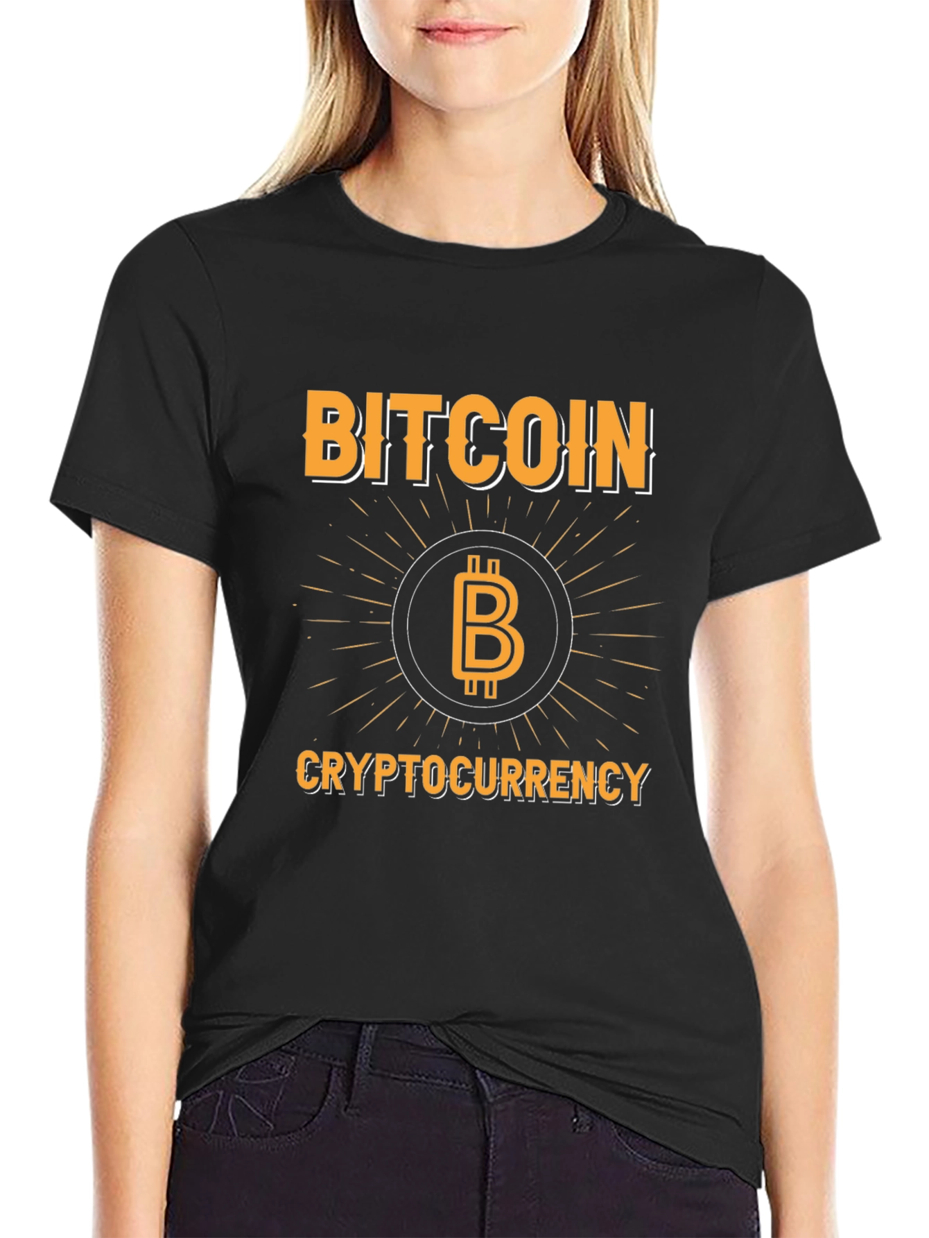 Bitcoin Cryptocurrency Graphic T-Shirt