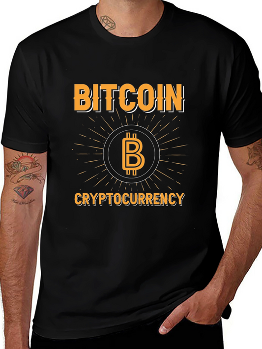 Bitcoin Cryptocurrency Graphic T-Shirt