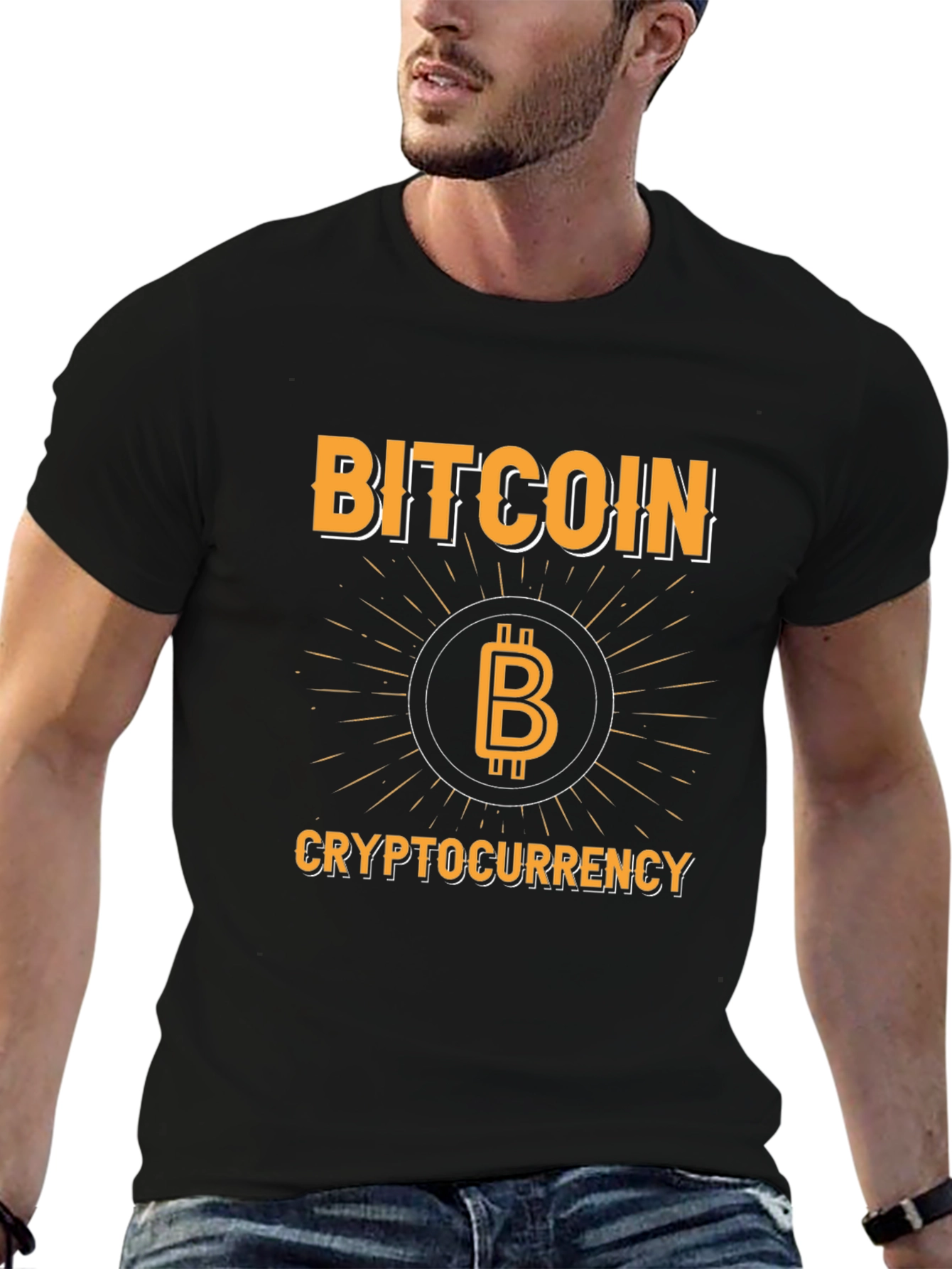 Bitcoin Cryptocurrency Graphic T-Shirt