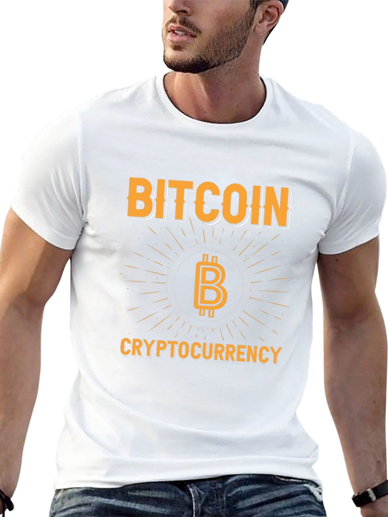 Bitcoin Cryptocurrency Graphic T-Shirt