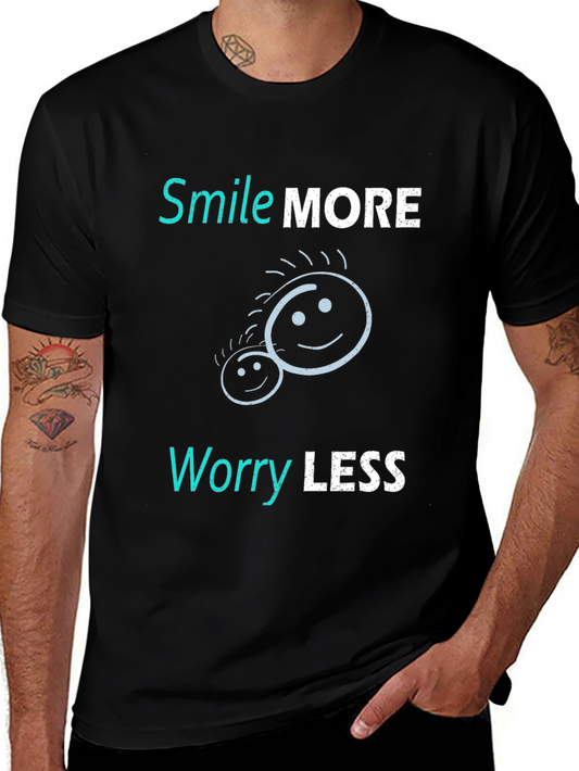 Smile More Worry Less Graphic Tee