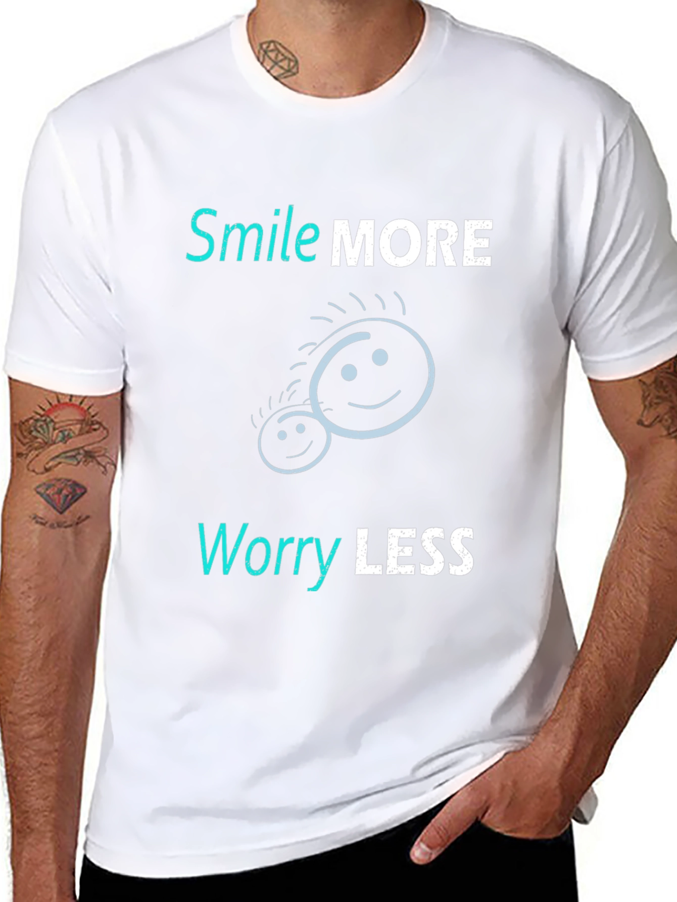 Smile More Worry Less Graphic Tee