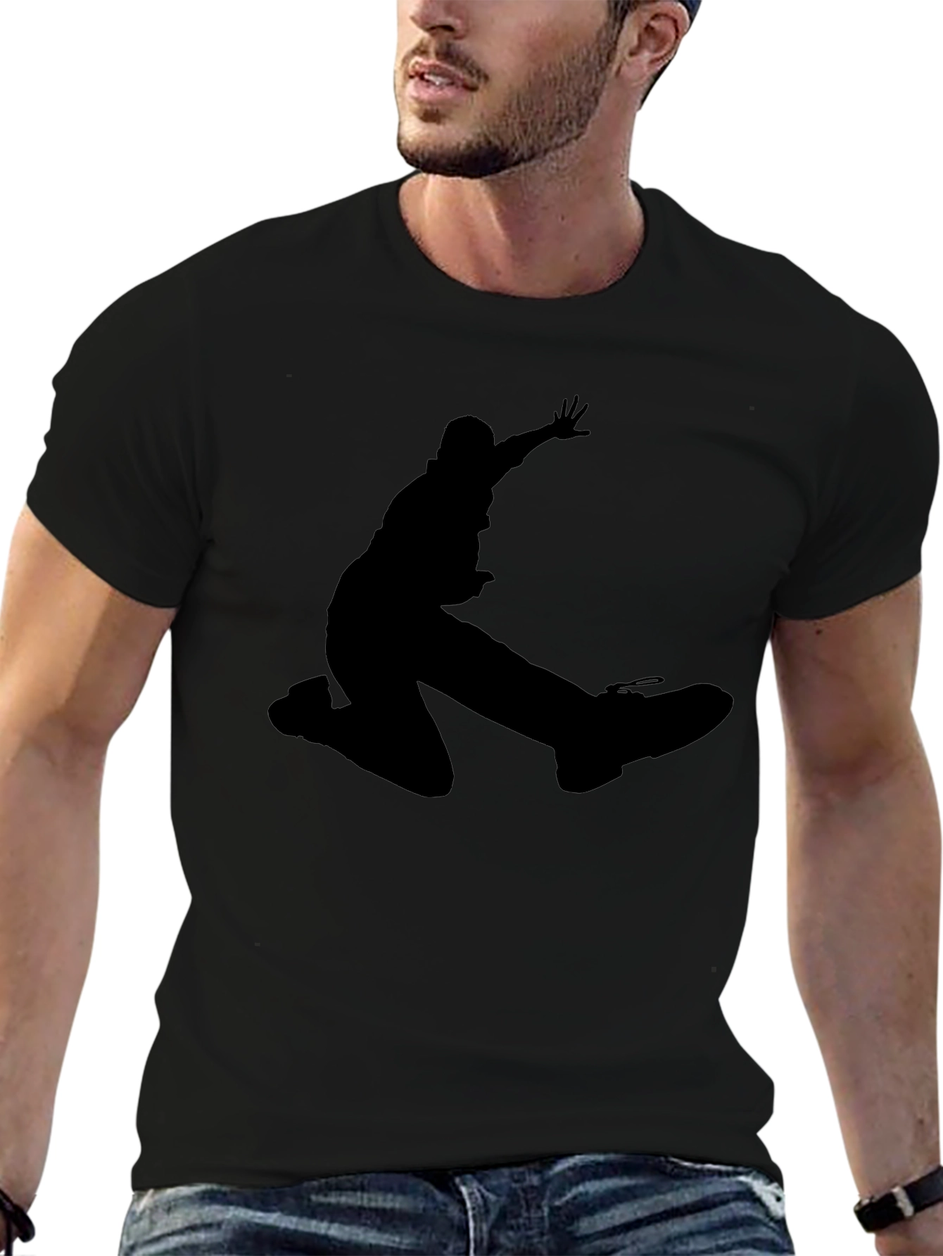 Cool Silhouette Black Graphic Tee Shirt
