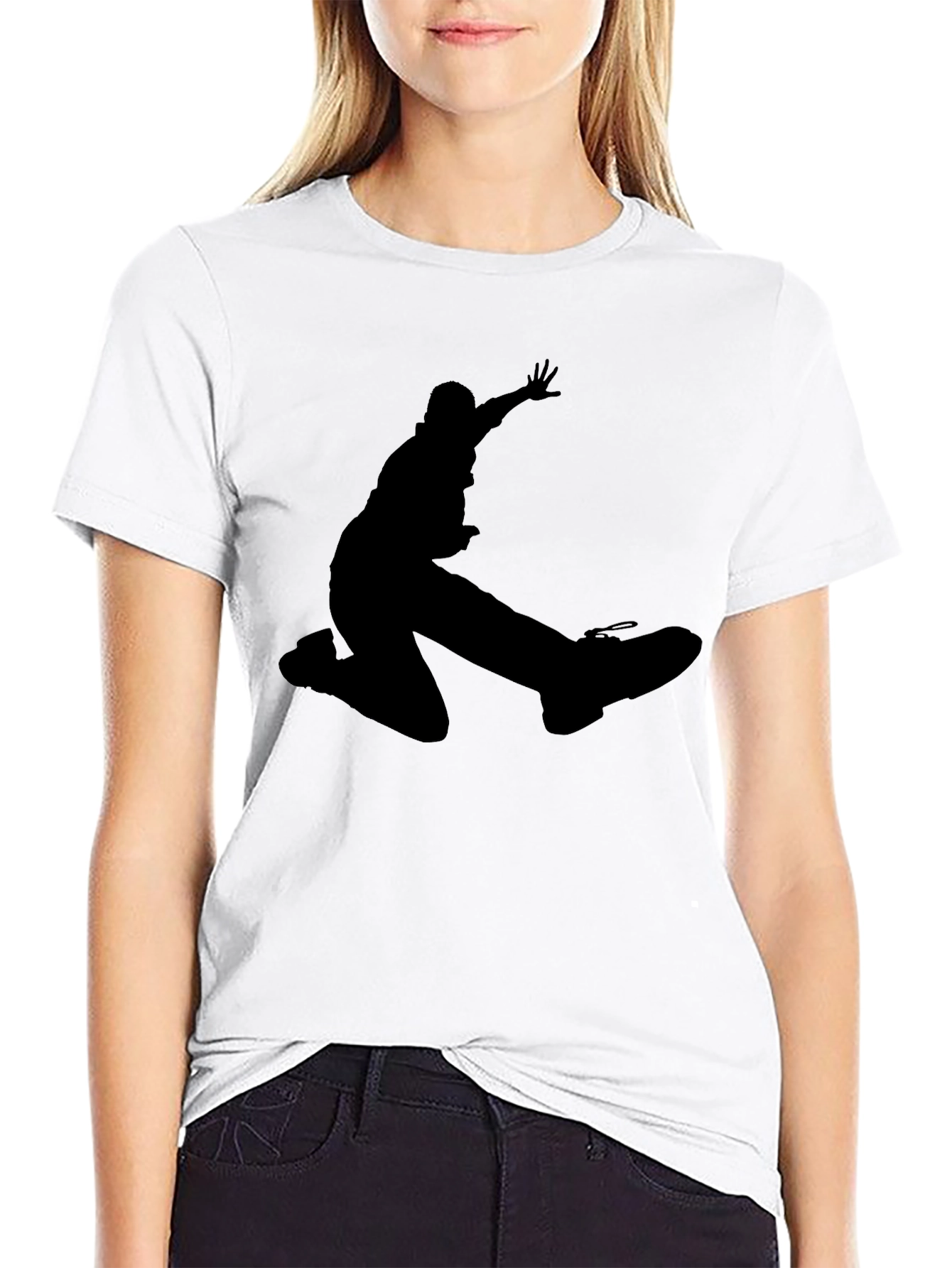 Cool Silhouette Black Graphic Tee Shirt
