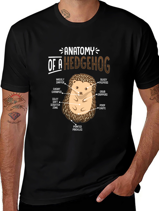 Anatomy of a Hedgehog Black T-Shirt