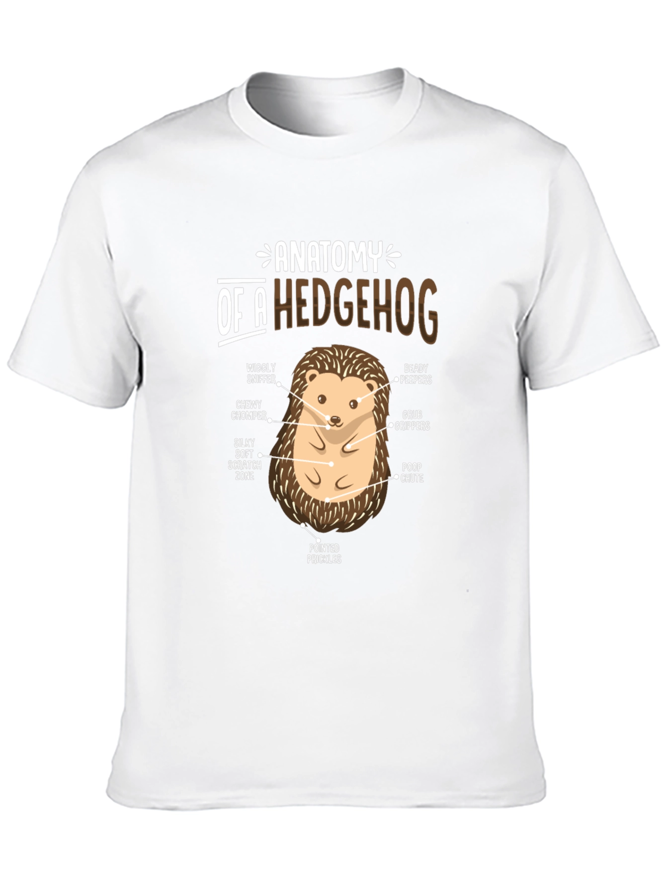 Anatomy of a Hedgehog Black T-Shirt