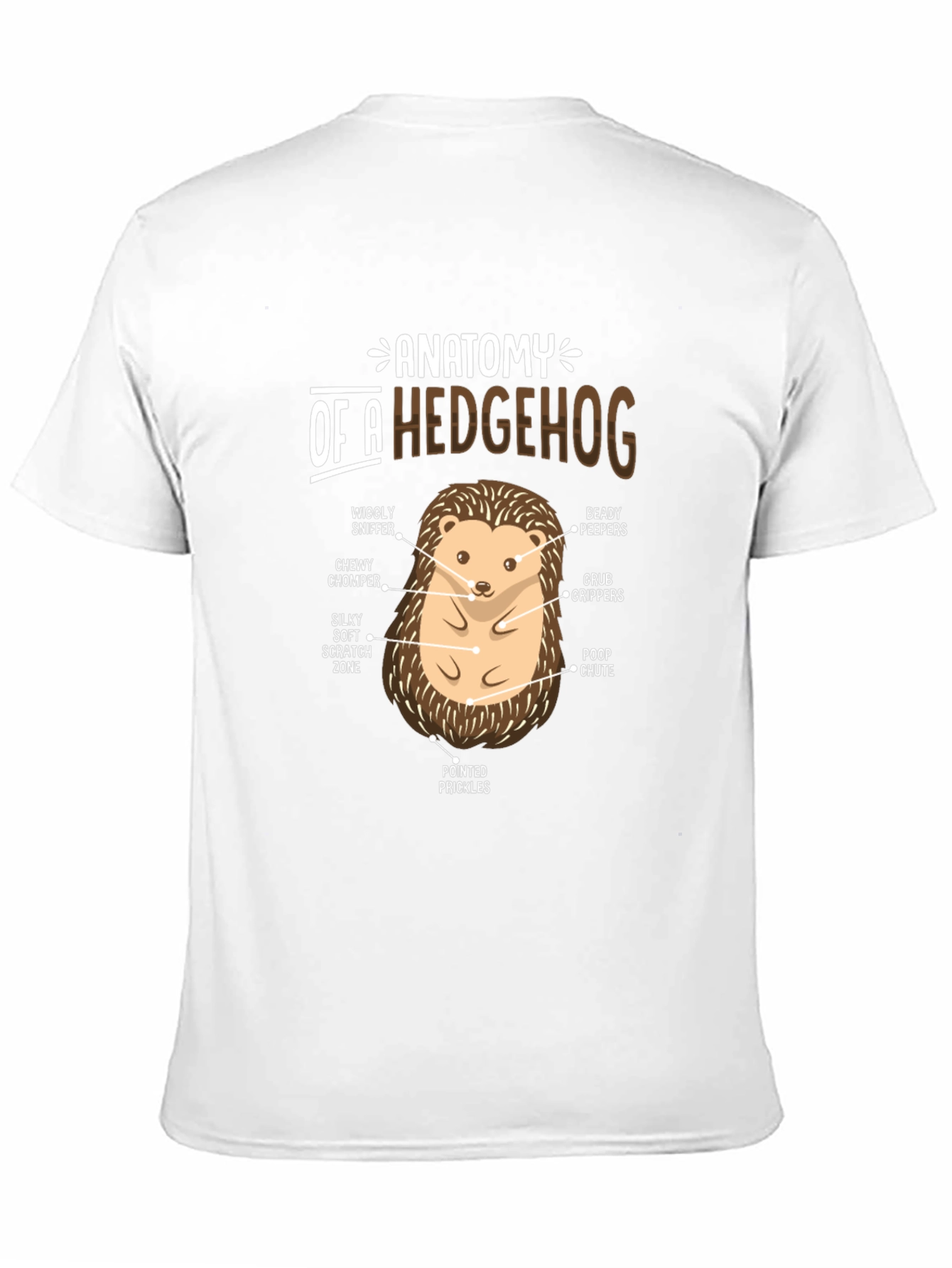 Anatomy of a Hedgehog Black T-Shirt