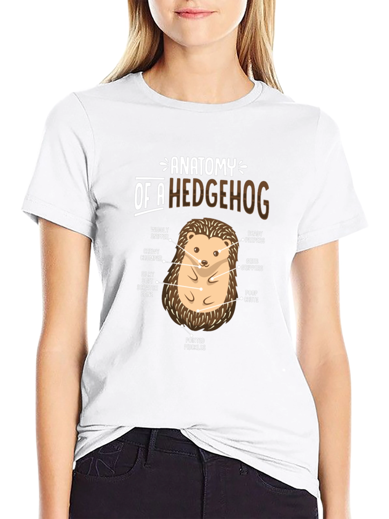 Anatomy of a Hedgehog Black T-Shirt