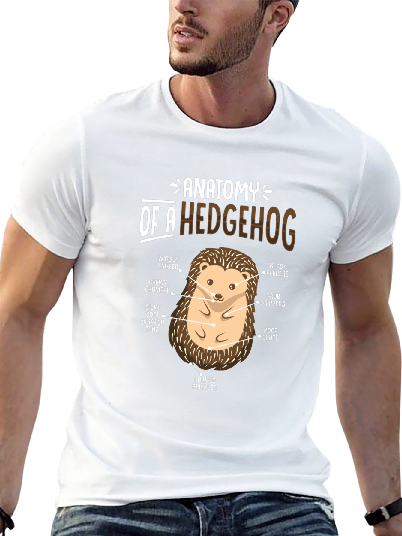Anatomy of a Hedgehog Black T-Shirt