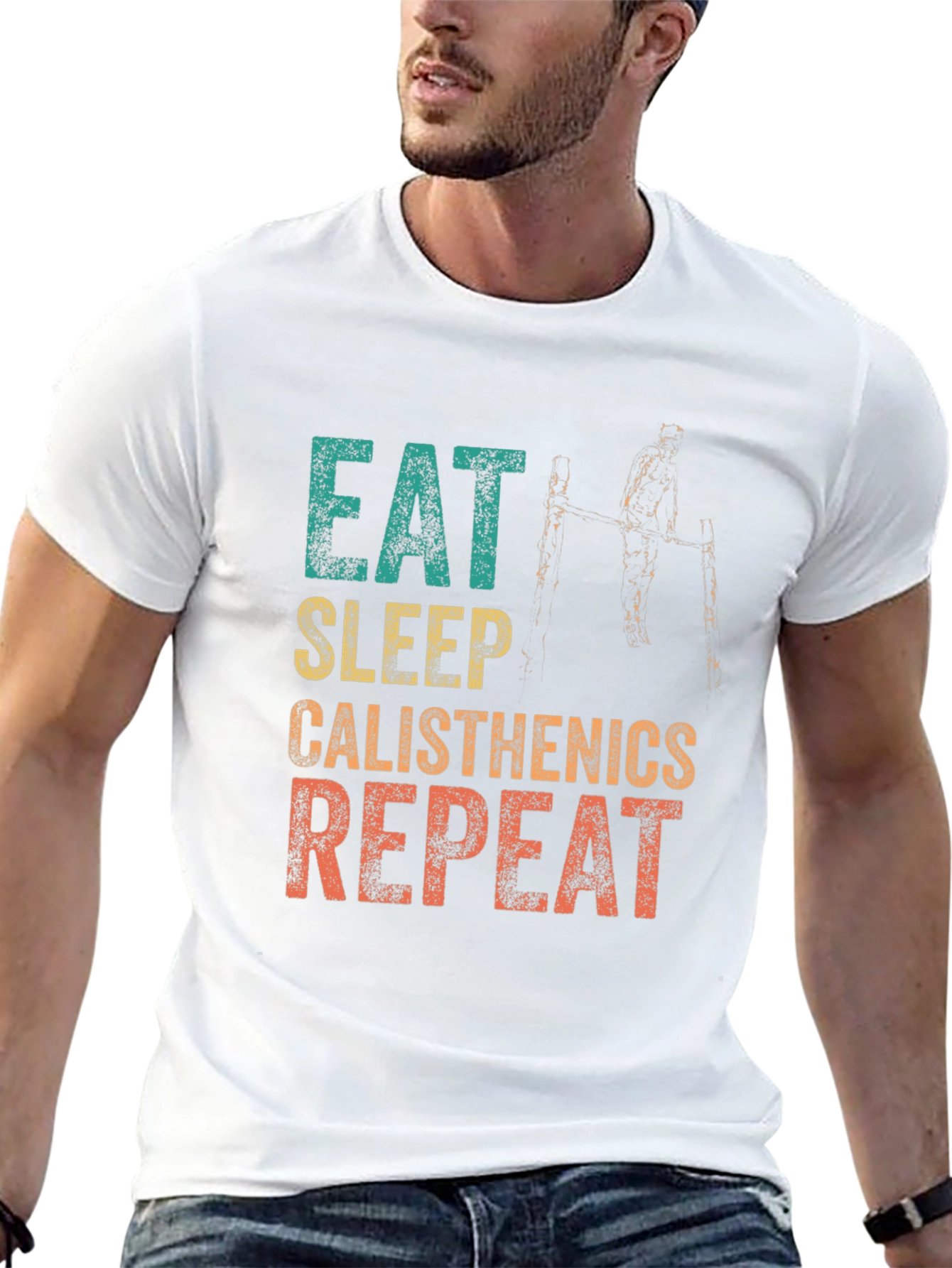 Eat Sleep Calisthenics Repeat Graphic Tee