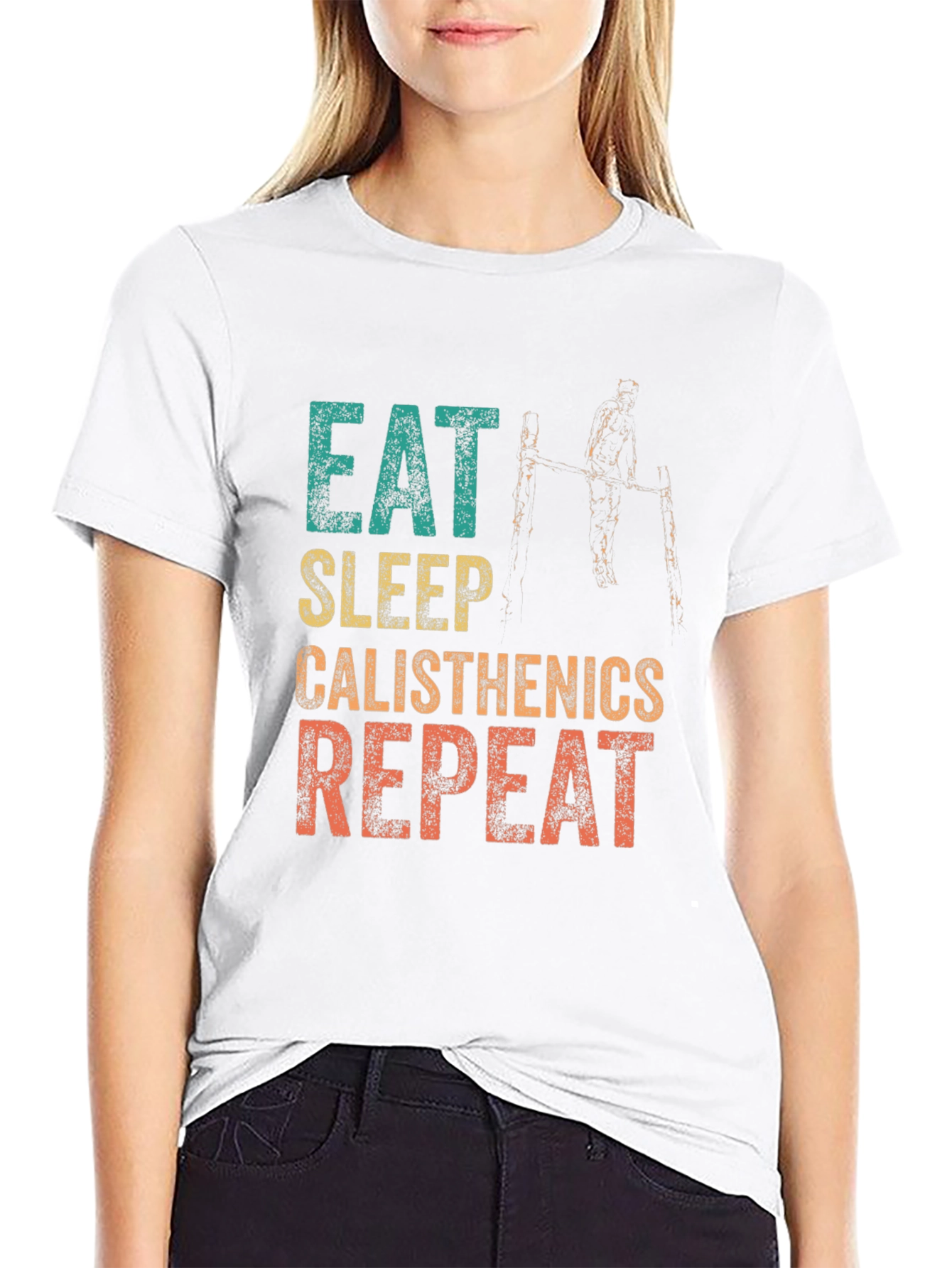 Eat Sleep Calisthenics Repeat Graphic Tee