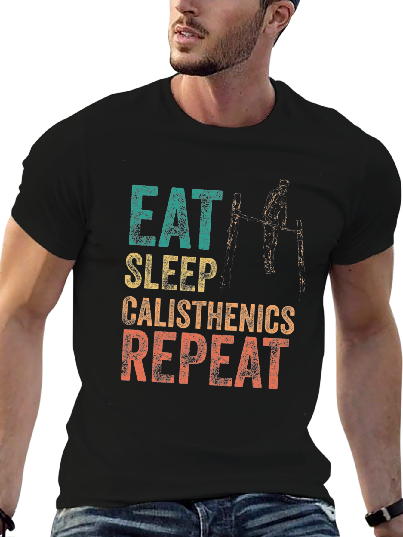 Eat Sleep Calisthenics Repeat Graphic Tee