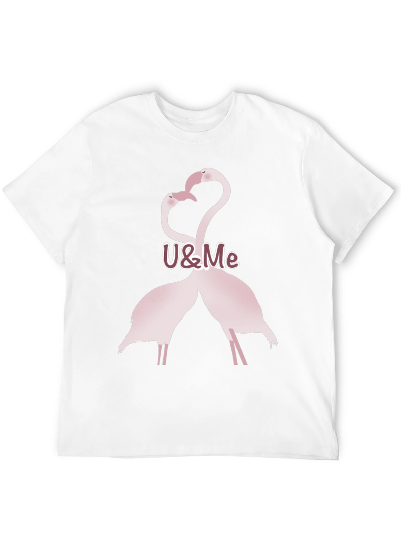 Romantic Flamingo Couple Graphic T-Shirt