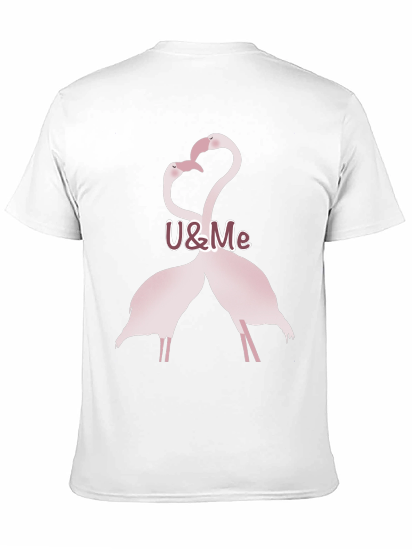 Romantic Flamingo Couple Graphic T-Shirt