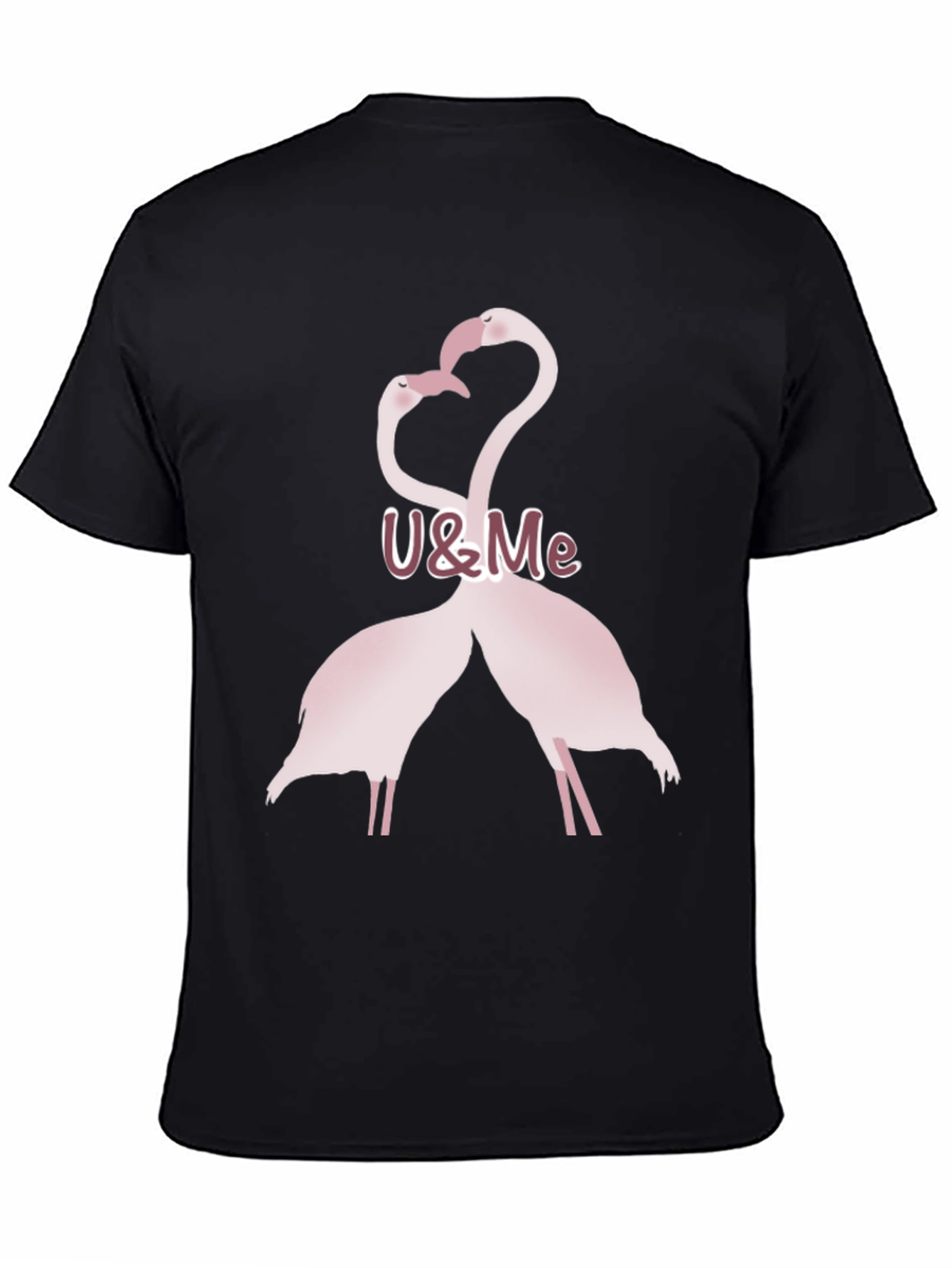 Romantic Flamingo Couple Graphic T-Shirt