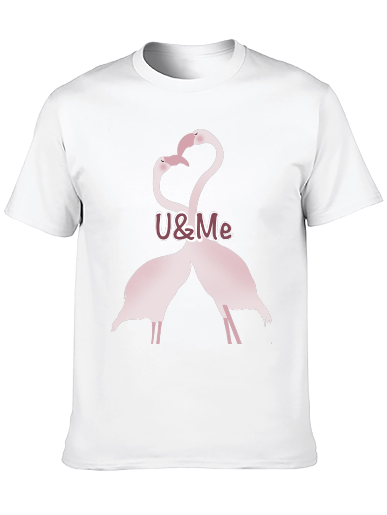 Romantic Flamingo Couple Graphic T-Shirt