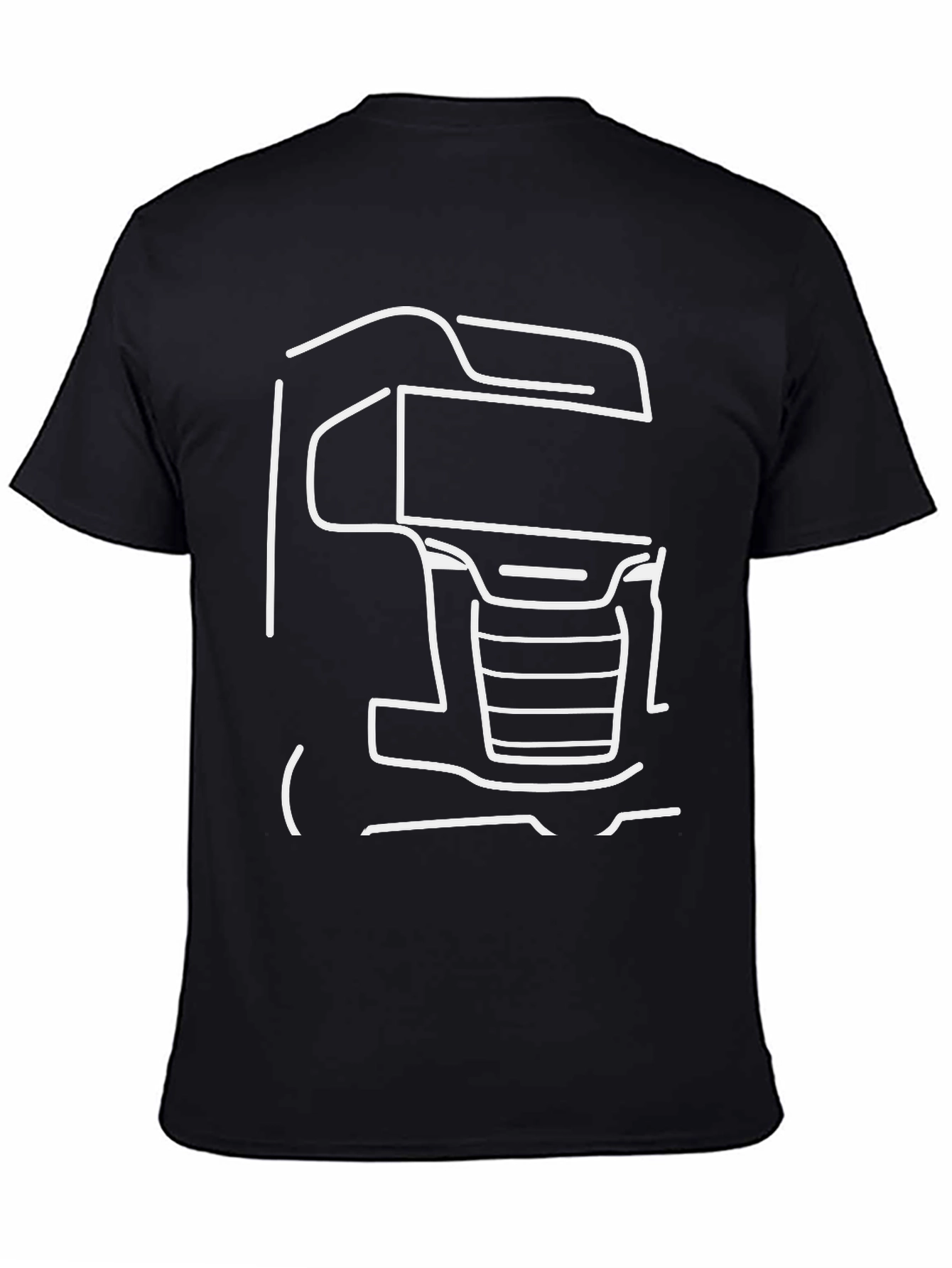 Truck Outline Graphic T-Shirt - Black