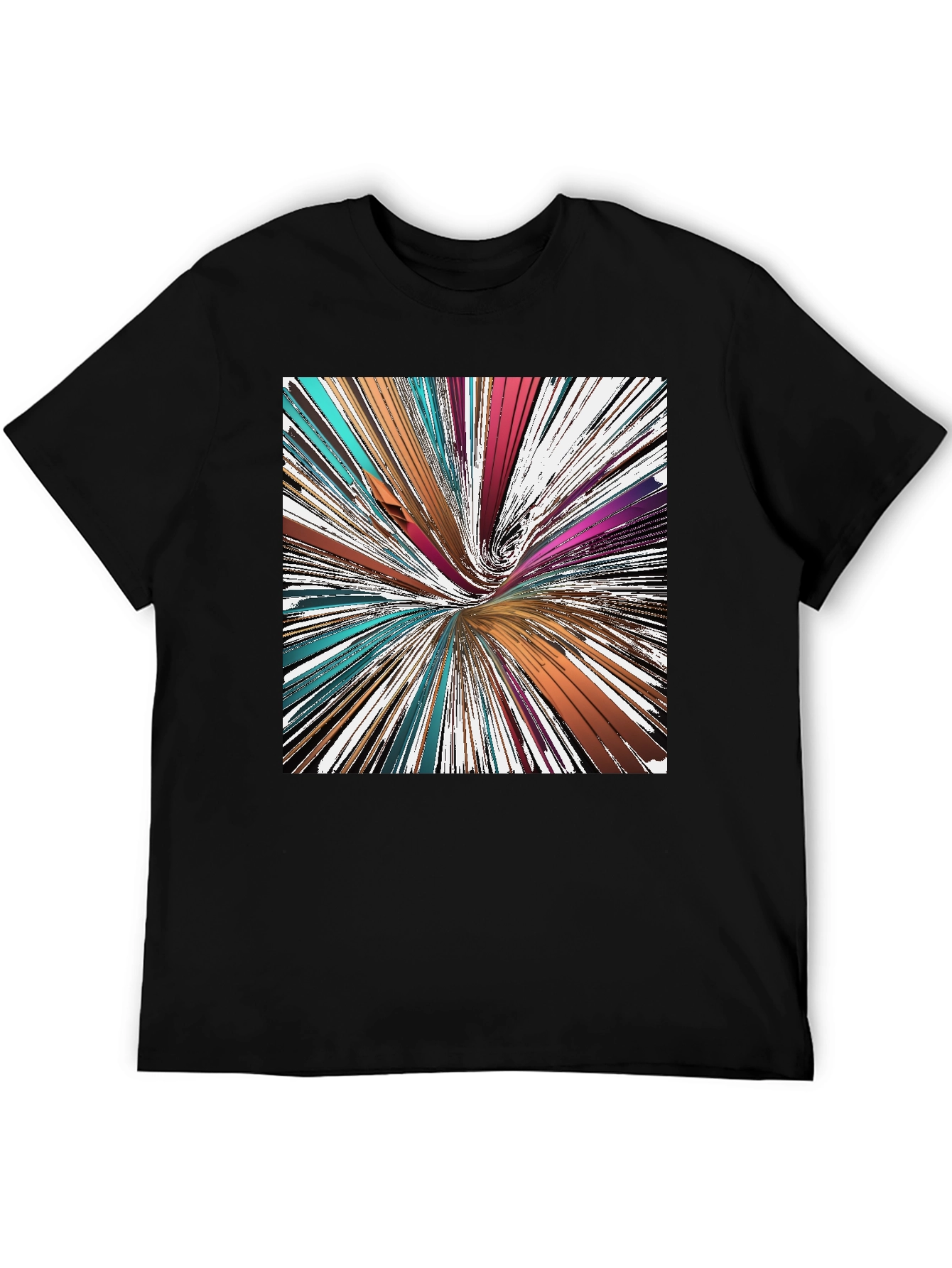 Abstract Swirl Graphic Tee - Modern Art Shirt