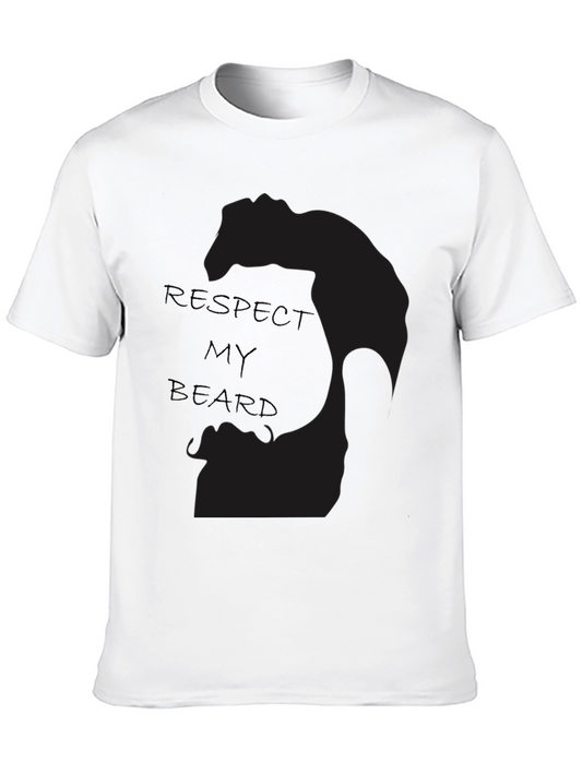 Respect My Beard Graphic Tee - Black Cotton T-Shirt