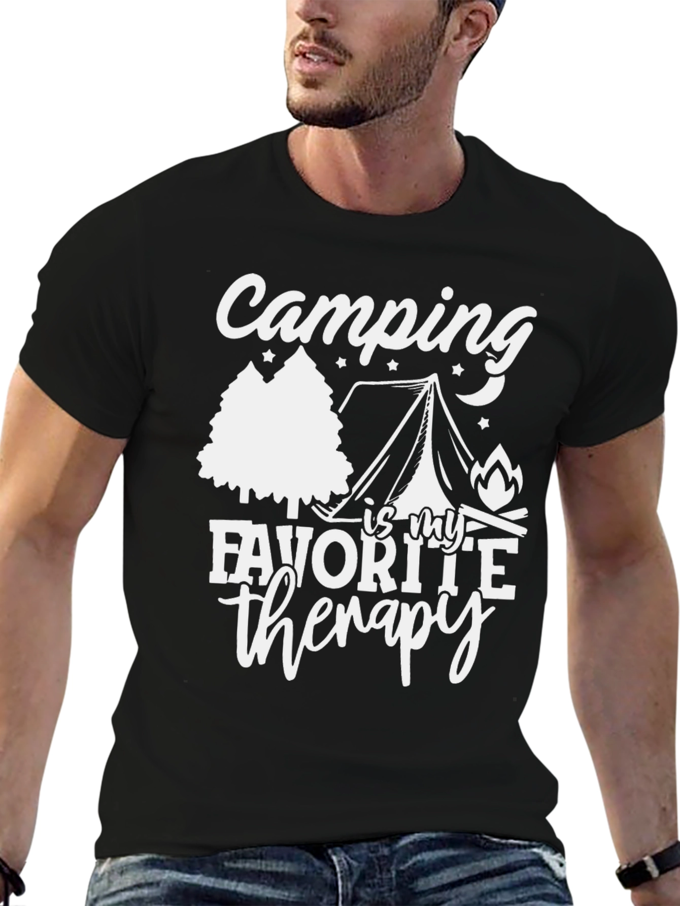 Camping Is My Favorite Therapy Tee