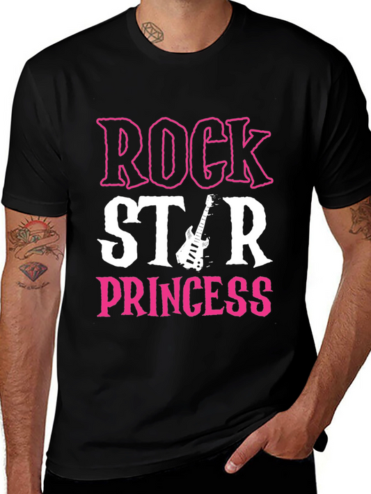 Rock Star Princess Graphic T-Shirt - Black