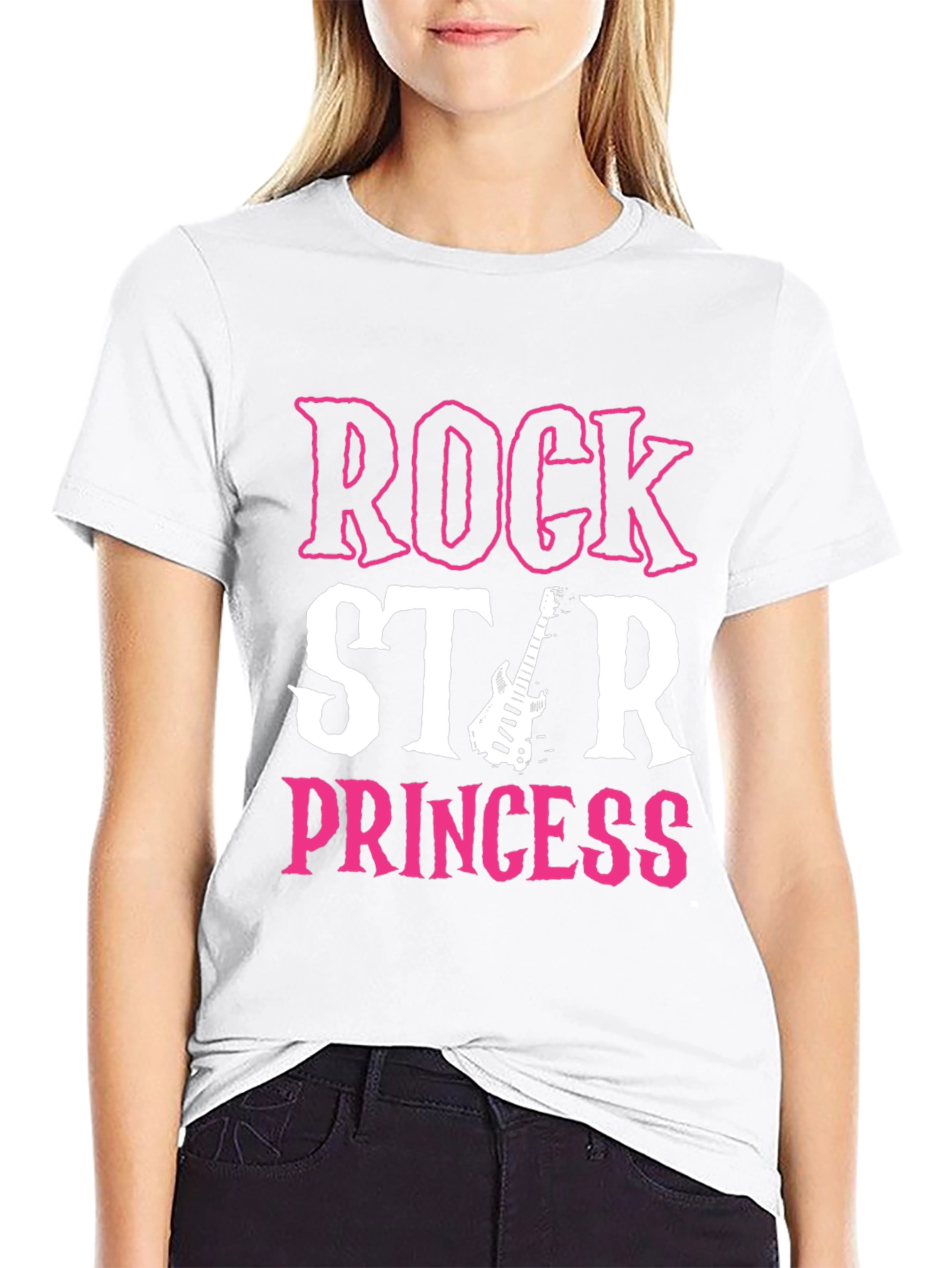 Rock Star Princess Graphic T-Shirt - Black