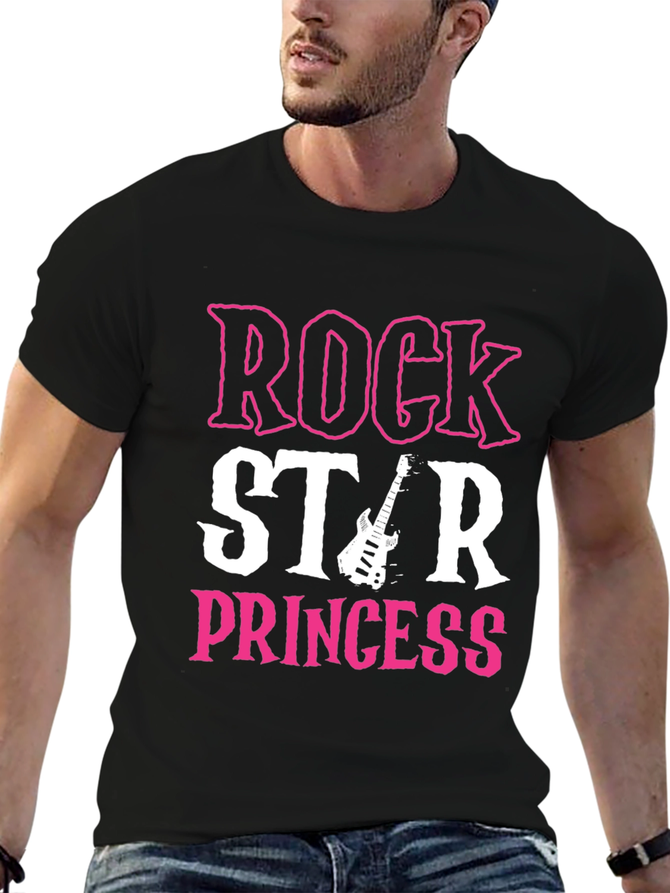 Rock Star Princess Graphic T-Shirt - Black