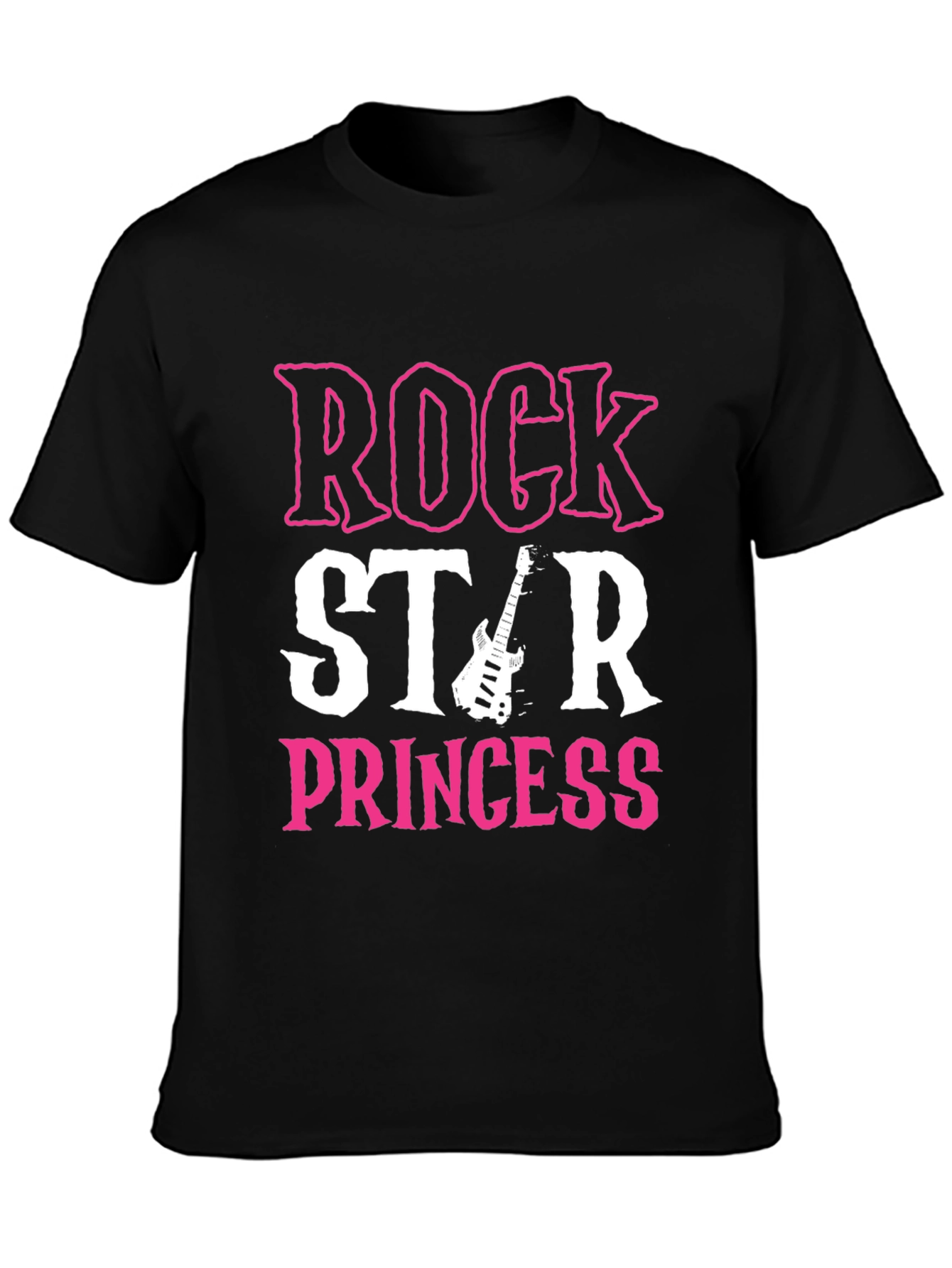 Rock Star Princess Graphic T-Shirt - Black