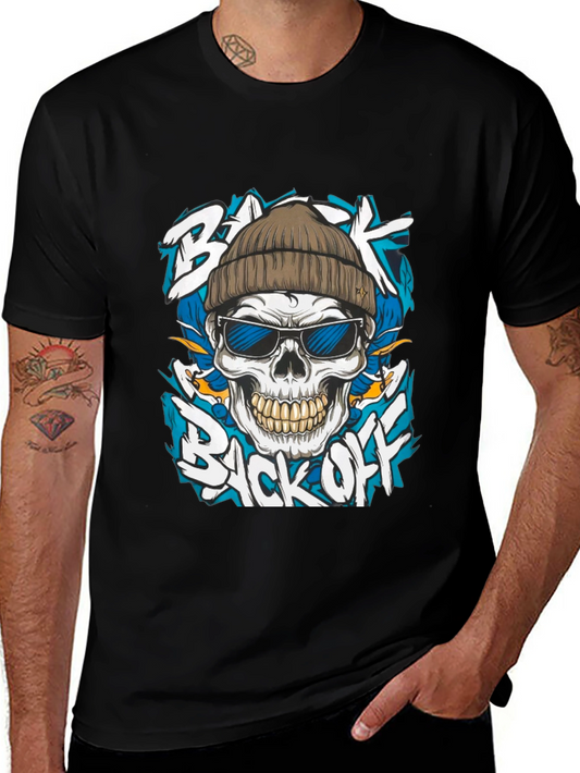 Cool Skull Graphic Tee: Back Off
