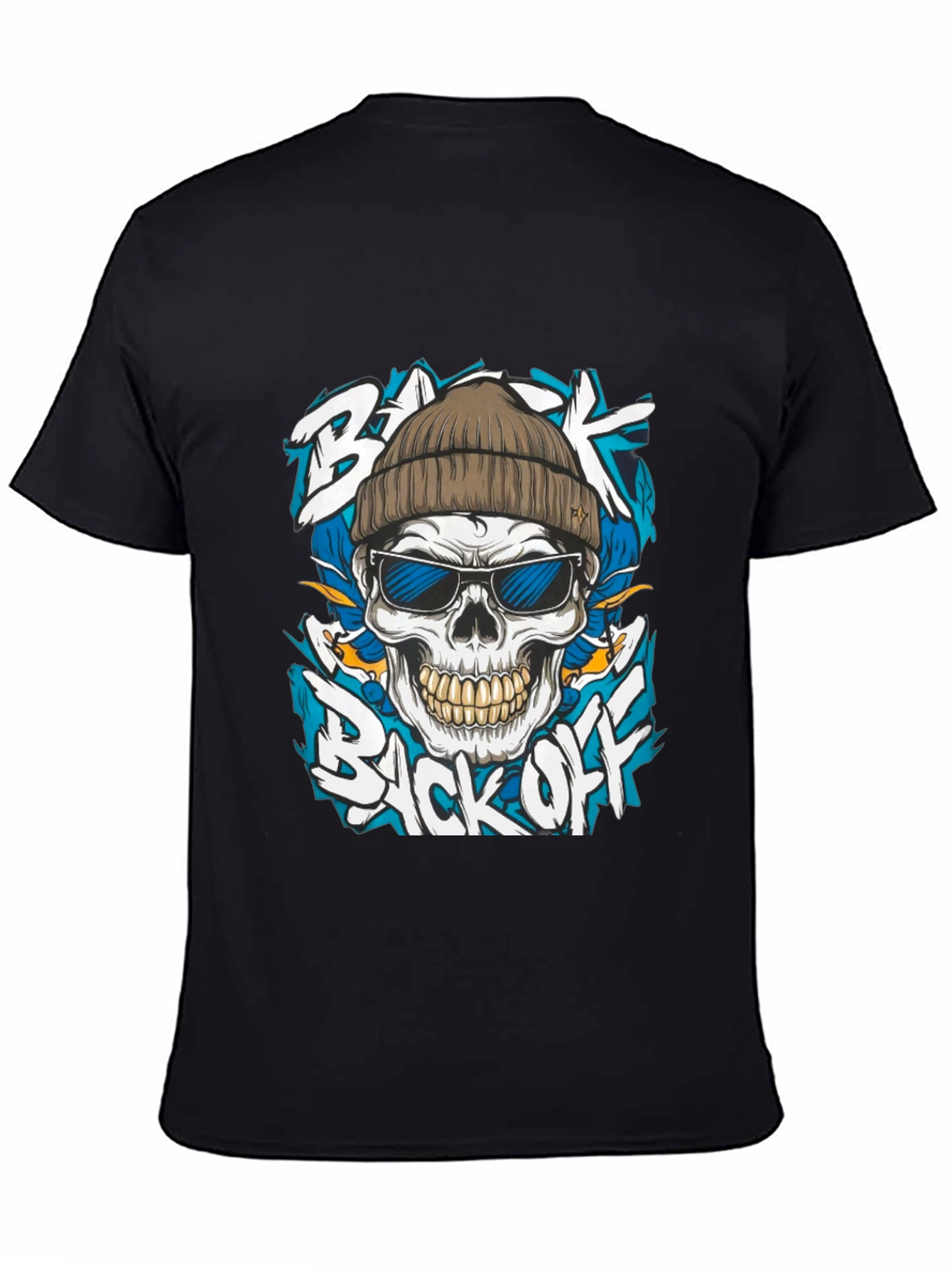 Cool Skull Graphic Tee: Back Off