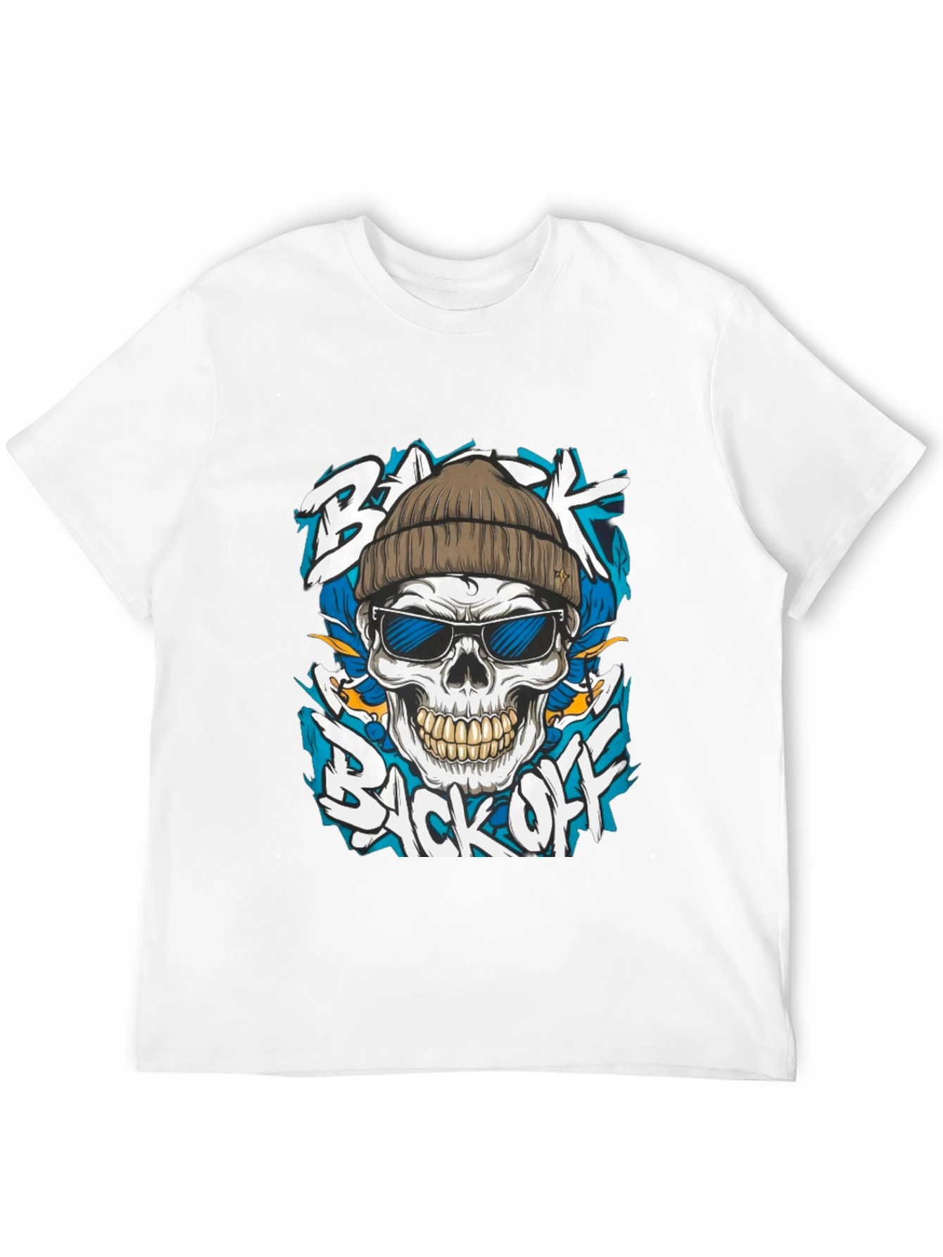 Cool Skull Graphic Tee: Back Off