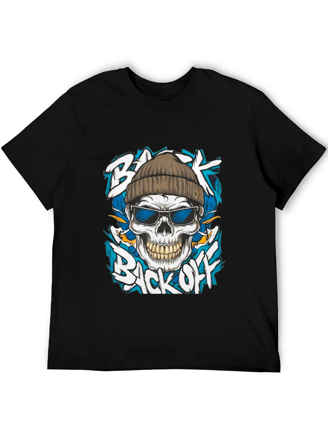 Cool Skull Graphic Tee: Back Off