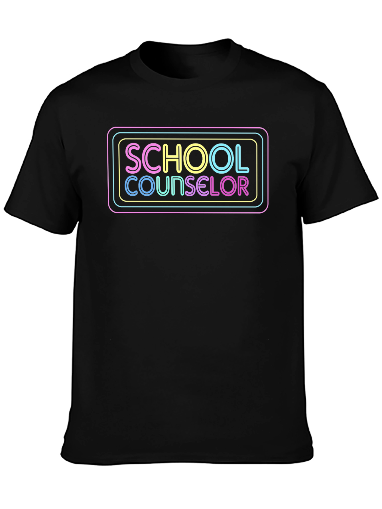School Counselor Neon Graphic T-Shirt