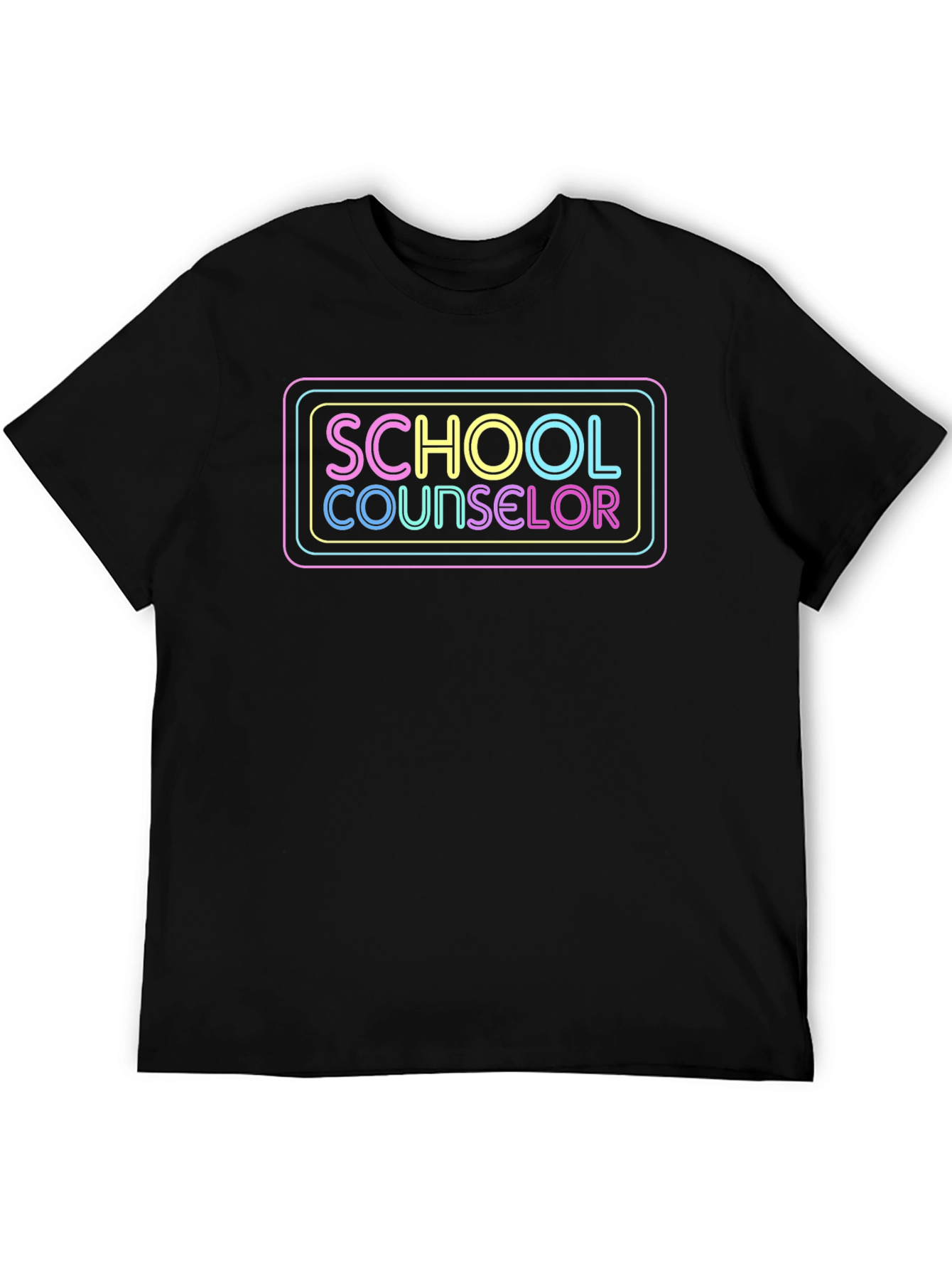 School Counselor Neon Graphic T-Shirt