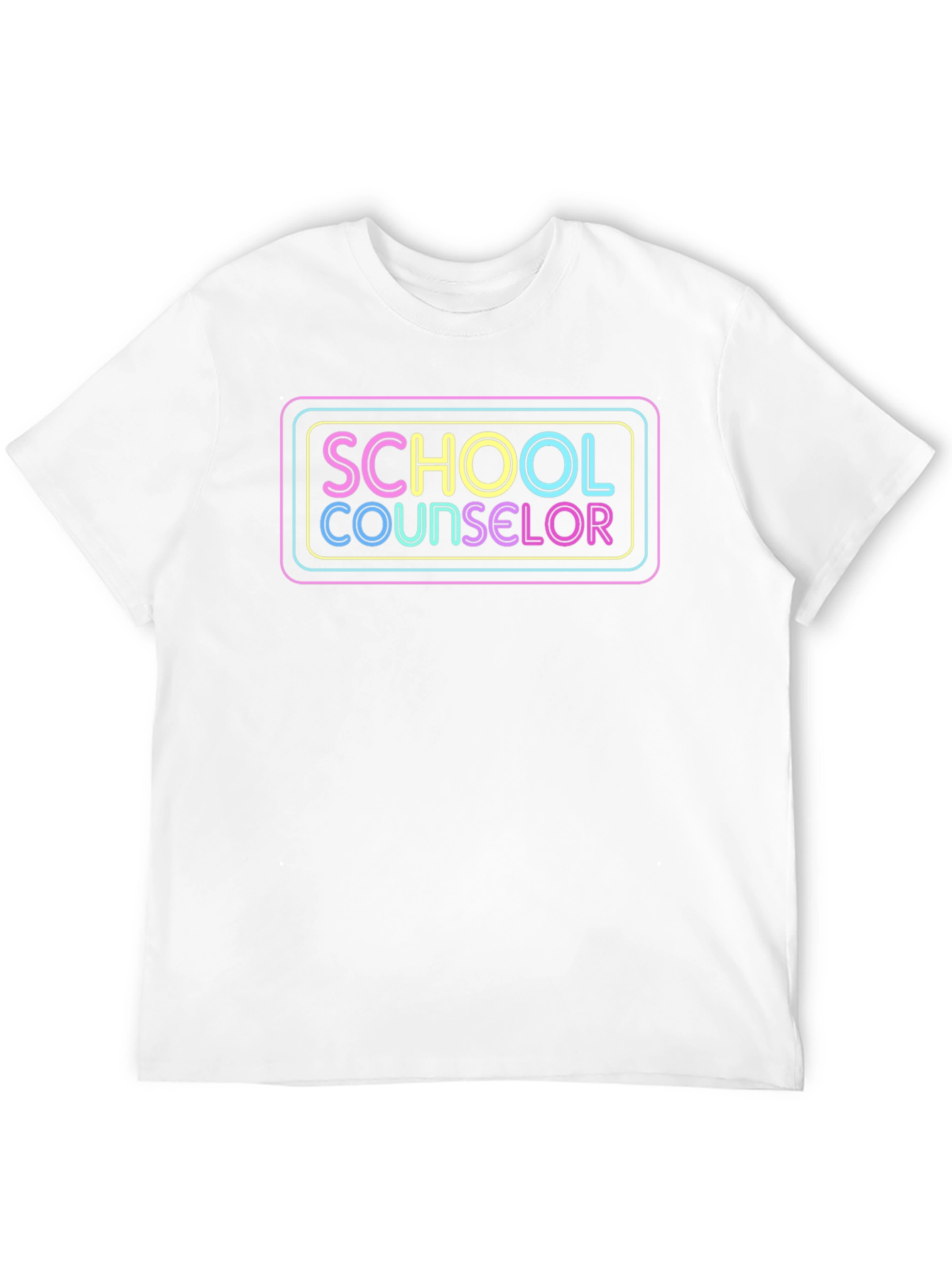 School Counselor Neon Graphic T-Shirt