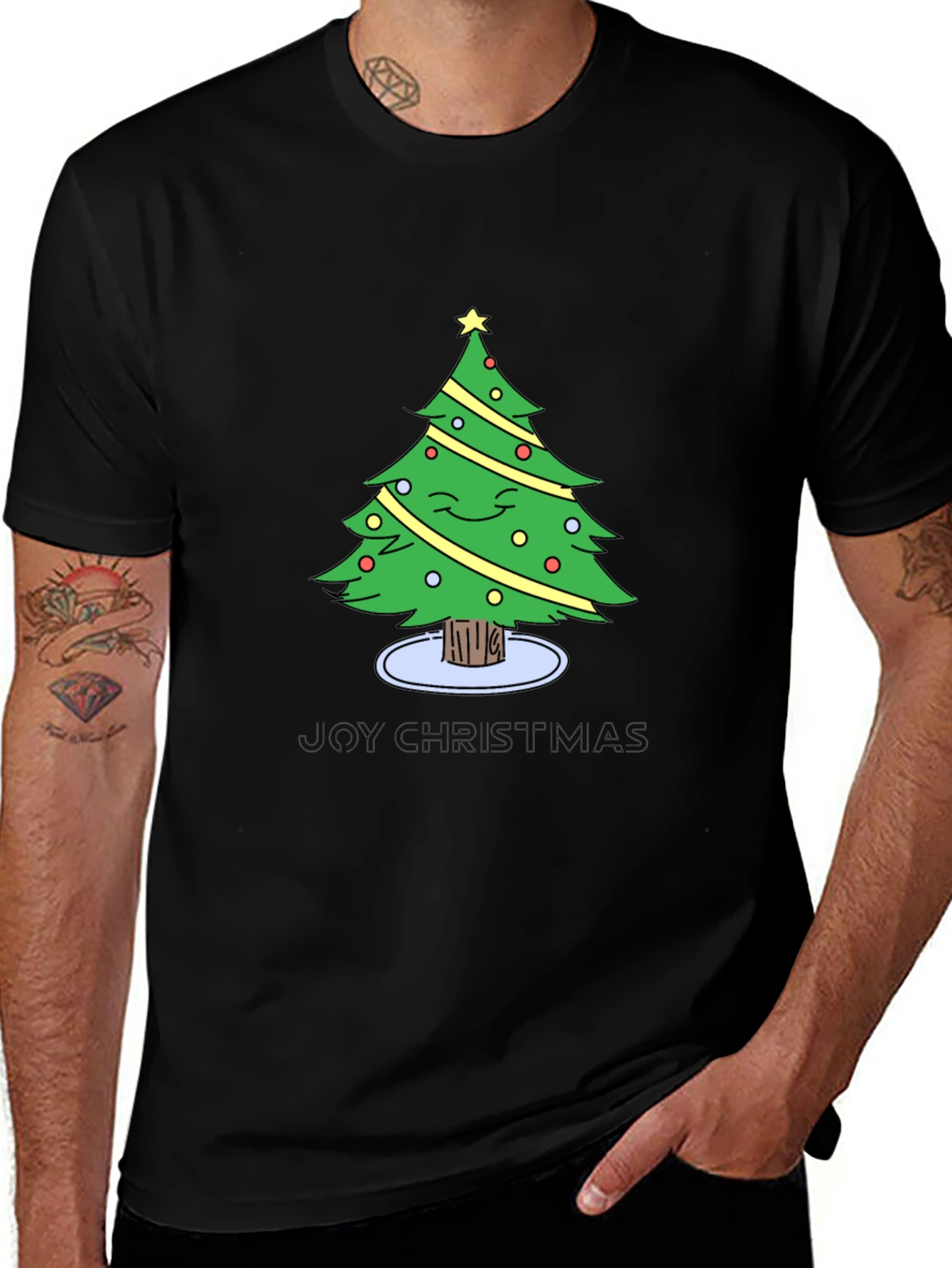 Christmas Tree Graphic Tee - Holiday Cheer