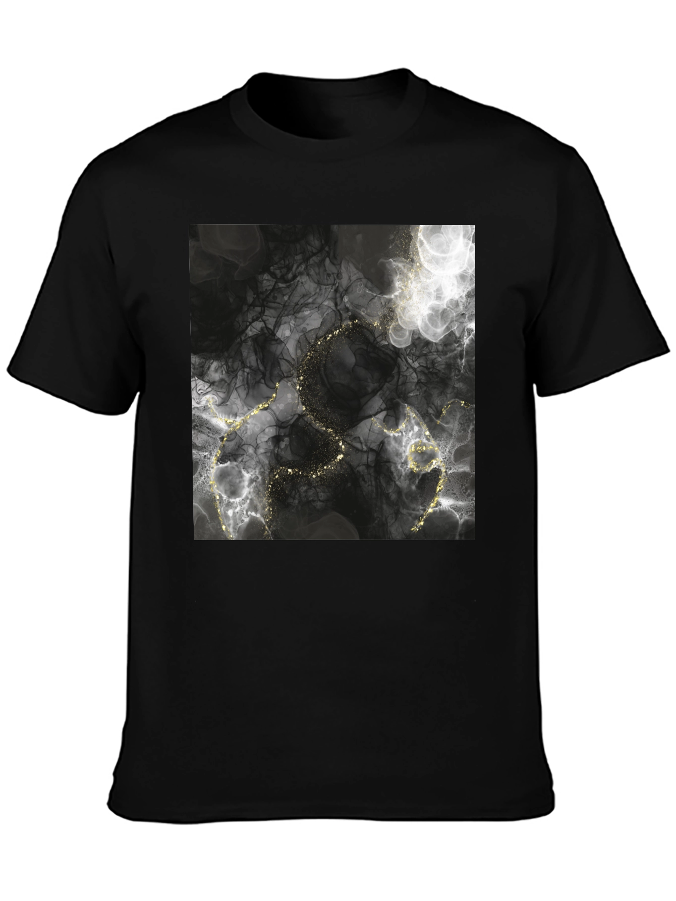 Abstract Gold Vein T-Shirt - Stylish Graphic Tee