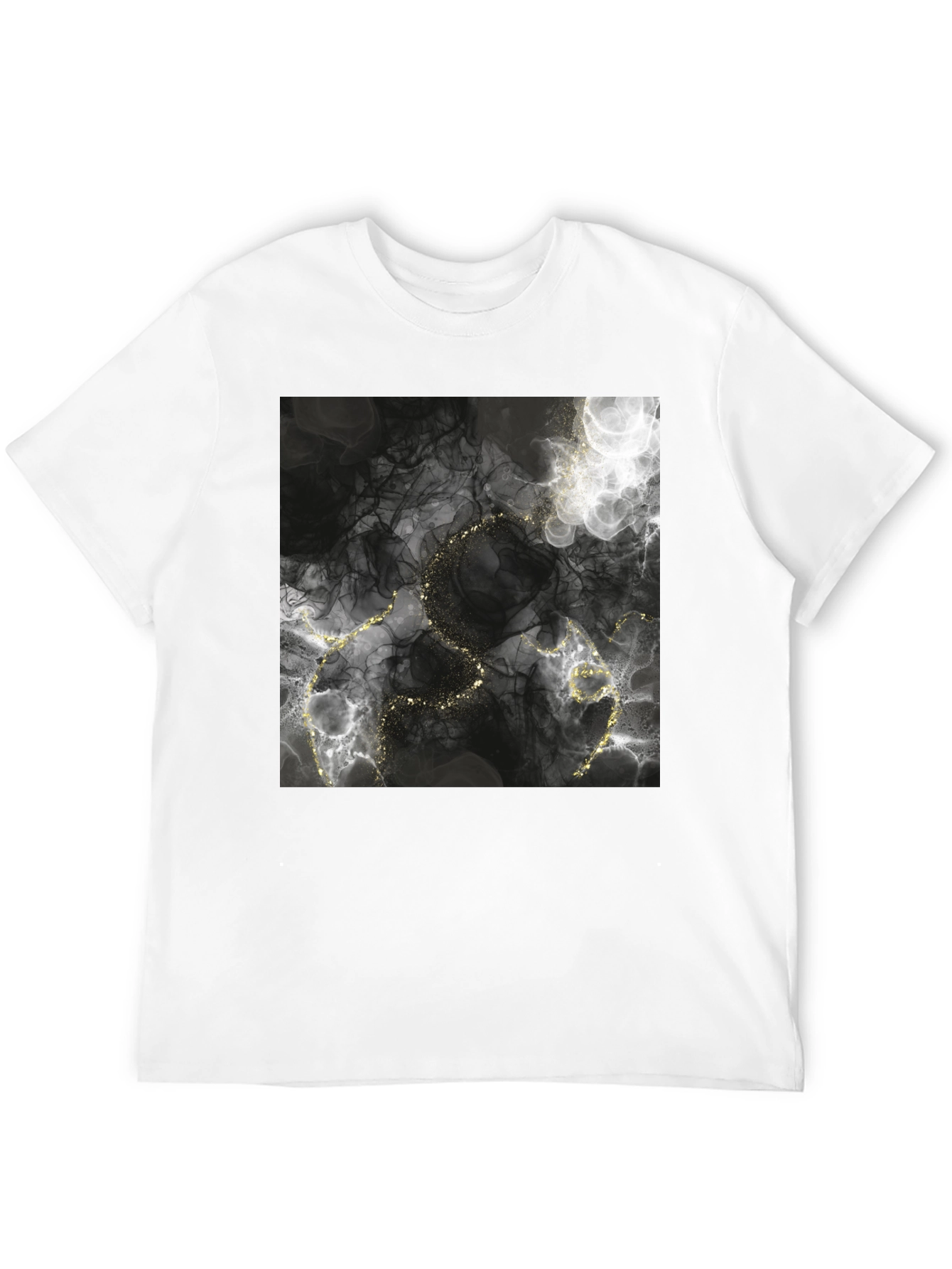 Abstract Gold Vein T-Shirt - Stylish Graphic Tee