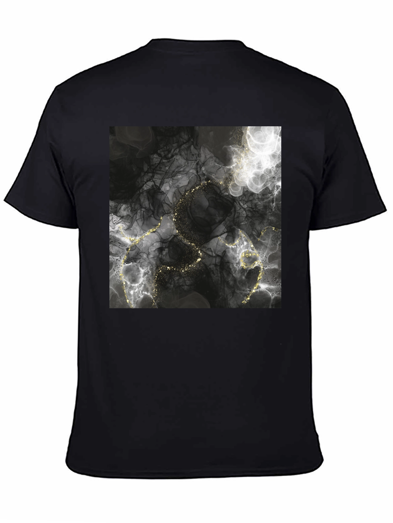 Abstract Gold Vein T-Shirt - Stylish Graphic Tee